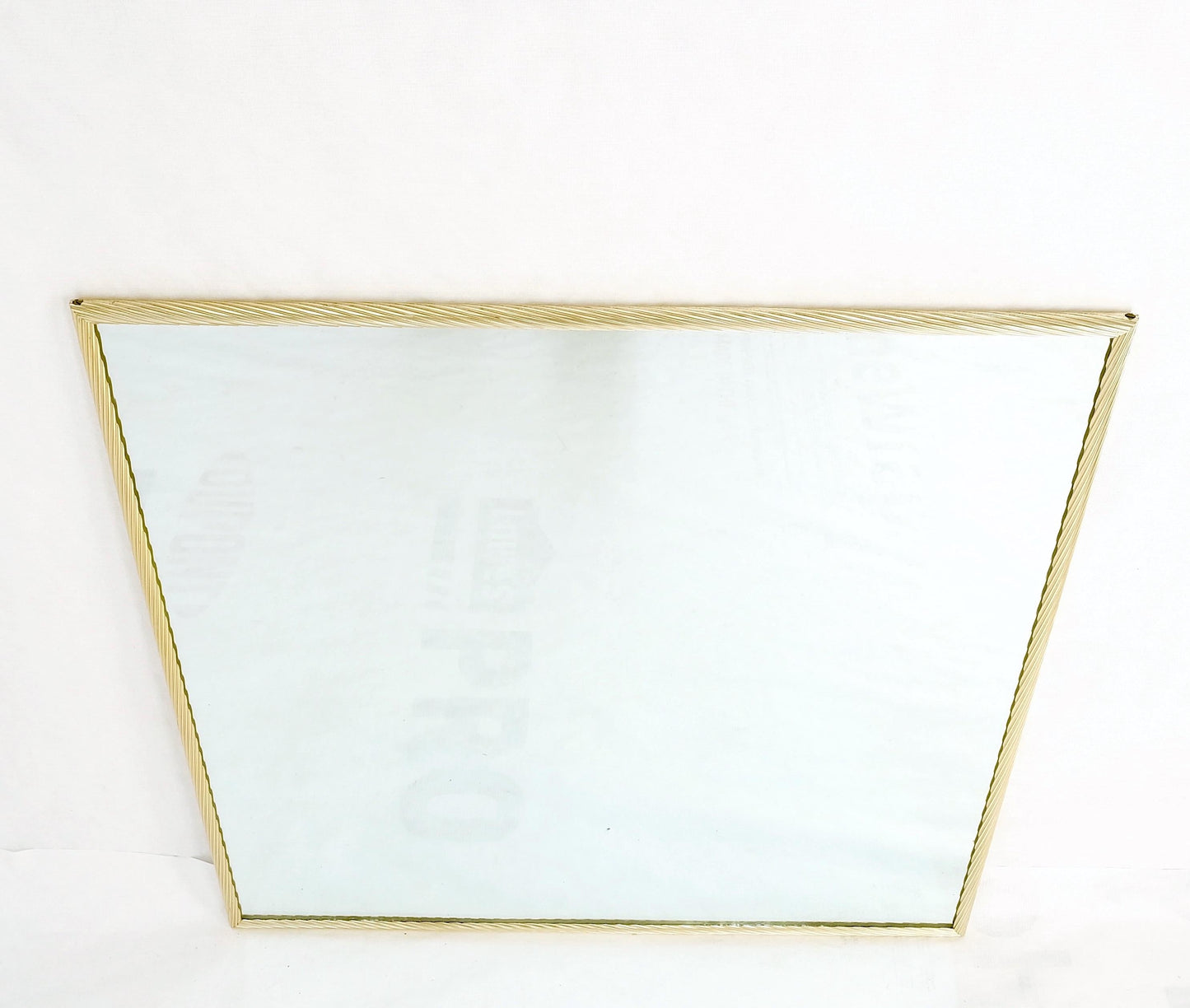 EstablishedLines Aluminum Rope Edge Square Italian Mid Century Modern Wall Mirror MINT!