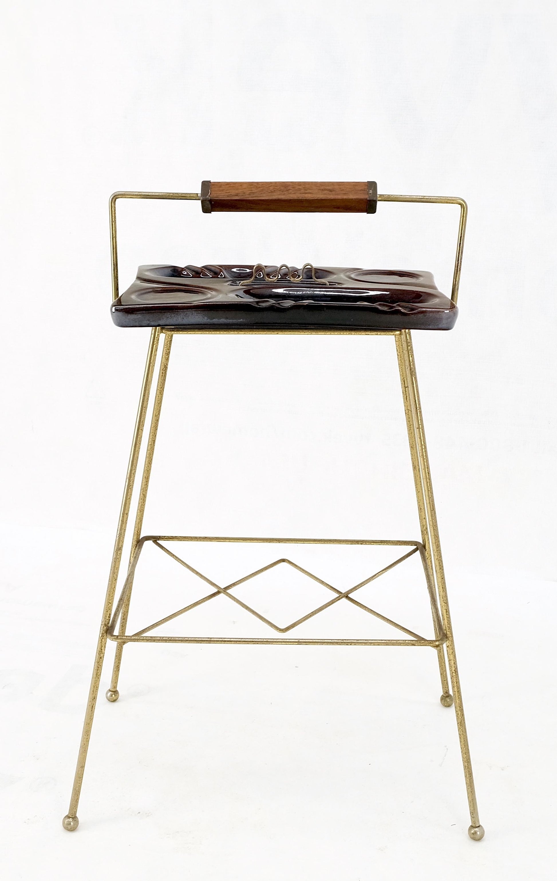 EstablishedLines 1950's Tony Paul Style Wire Base Porcelain Pottery Ash Tray MINT!