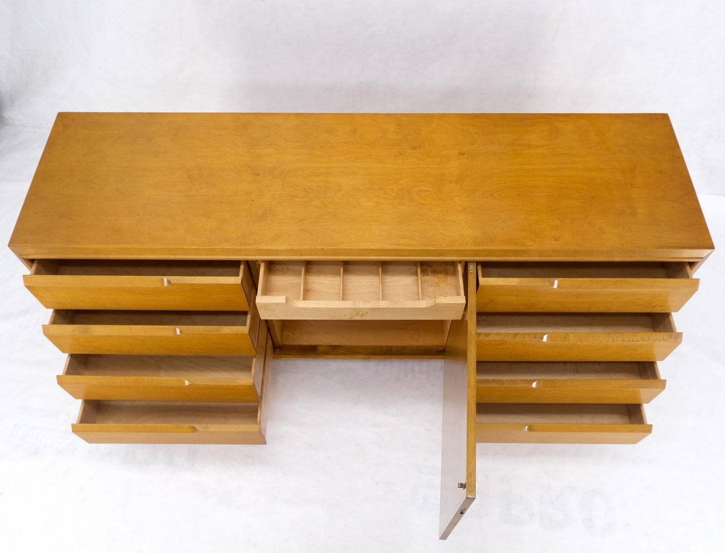EstablishedLines Edmond Spence Swedish Danish Modern Long Birch 9 Drawers Credenza Dresser MINT