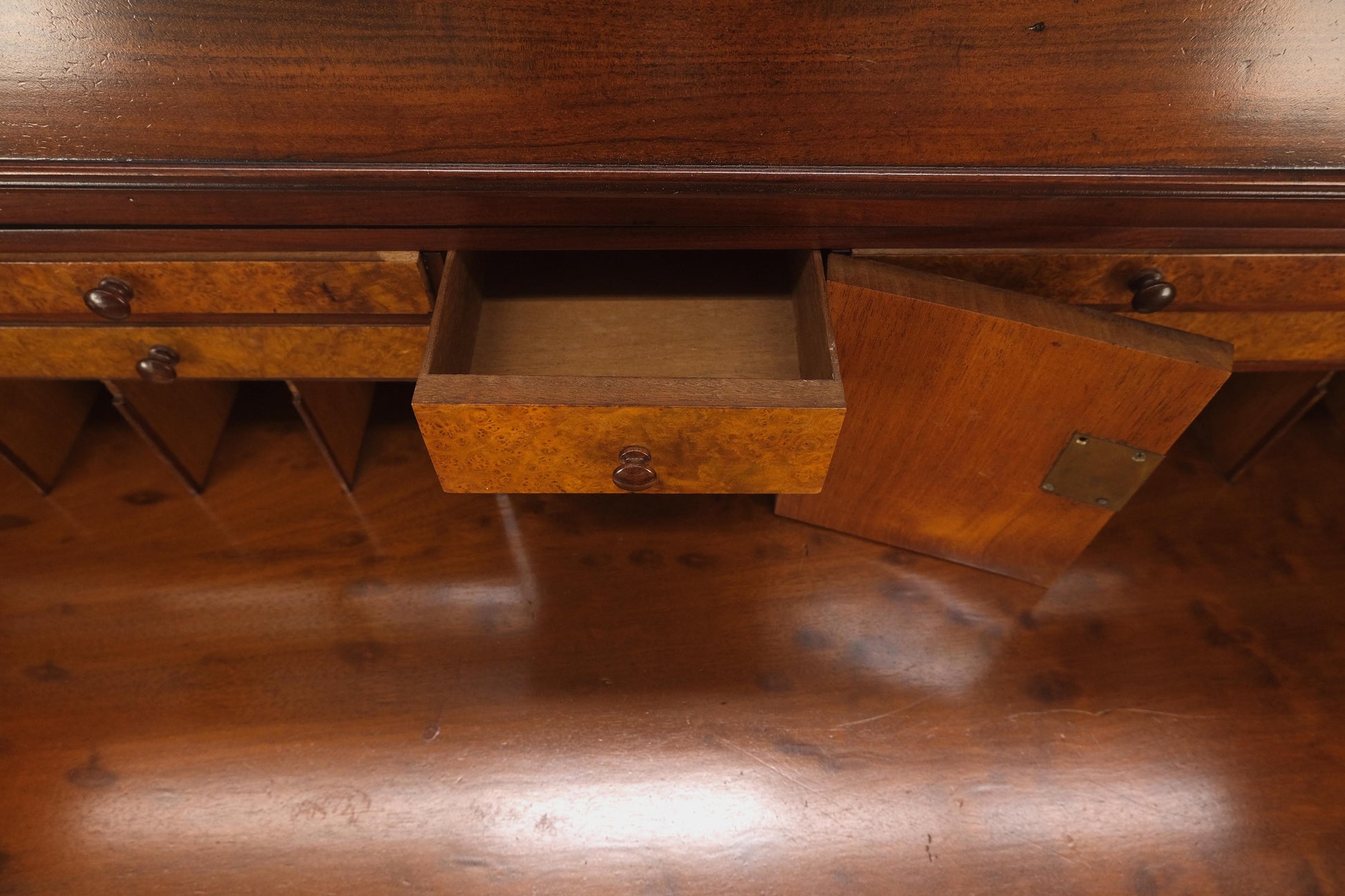 EstablishedLines 19th Century Wellington Mahogany Chest Of Drawers Secretary Desk Dovetails Clean