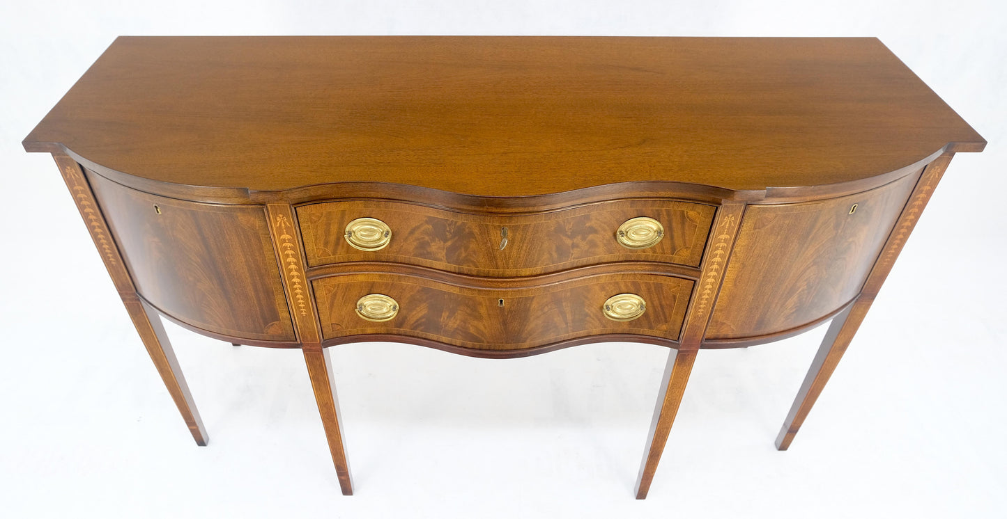 EstablishedLines Councill Two Drawer Double Door Serpentine Front Mahogany Federal Sideboard MINT