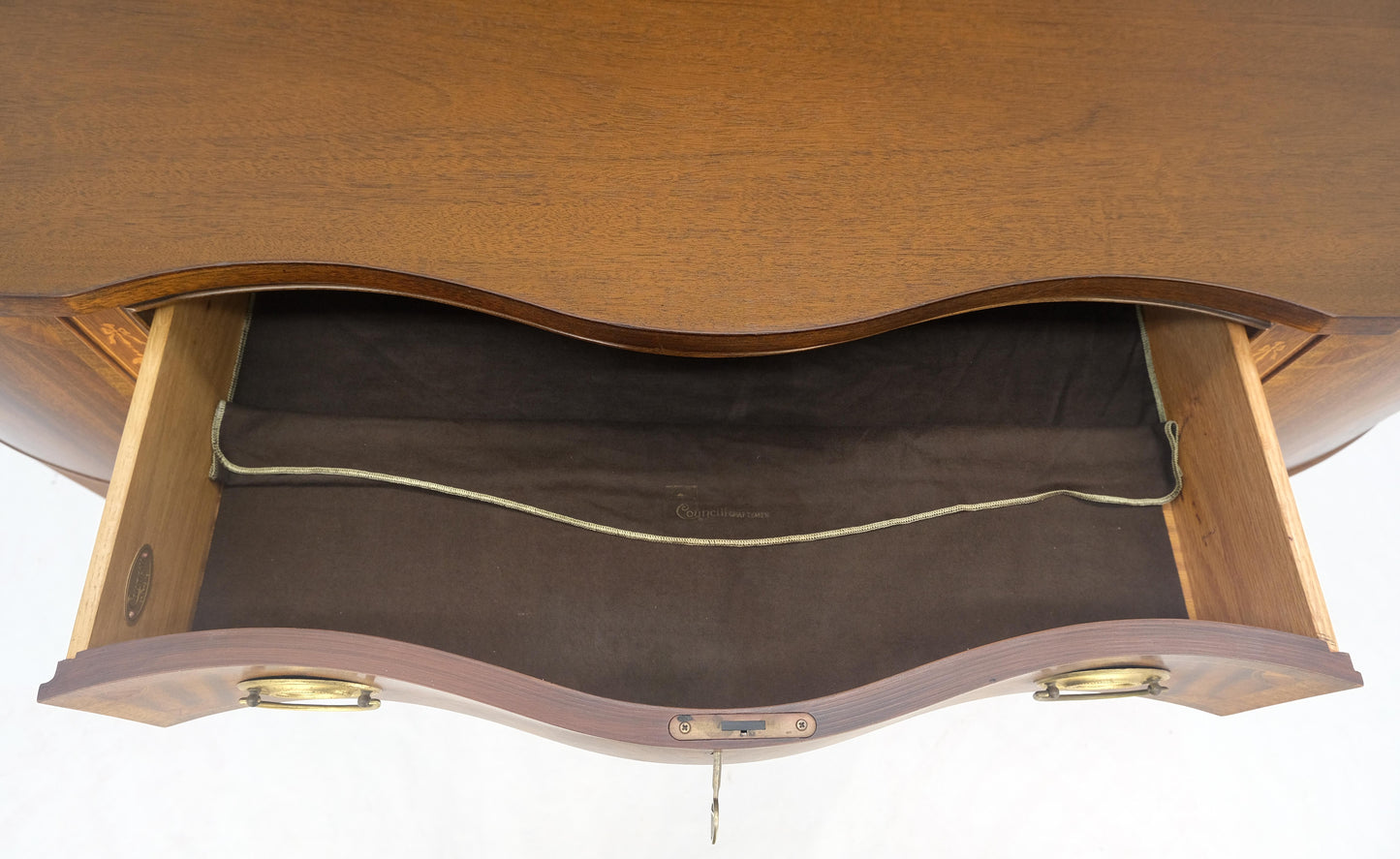 EstablishedLines Councill Two Drawer Double Door Serpentine Front Mahogany Federal Sideboard MINT