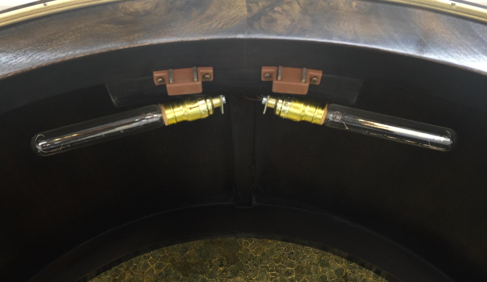 EstablishedLines Mastercraft Dome Shape Top Two Doors Glass Shelve Display Curio Cabinet Showcase