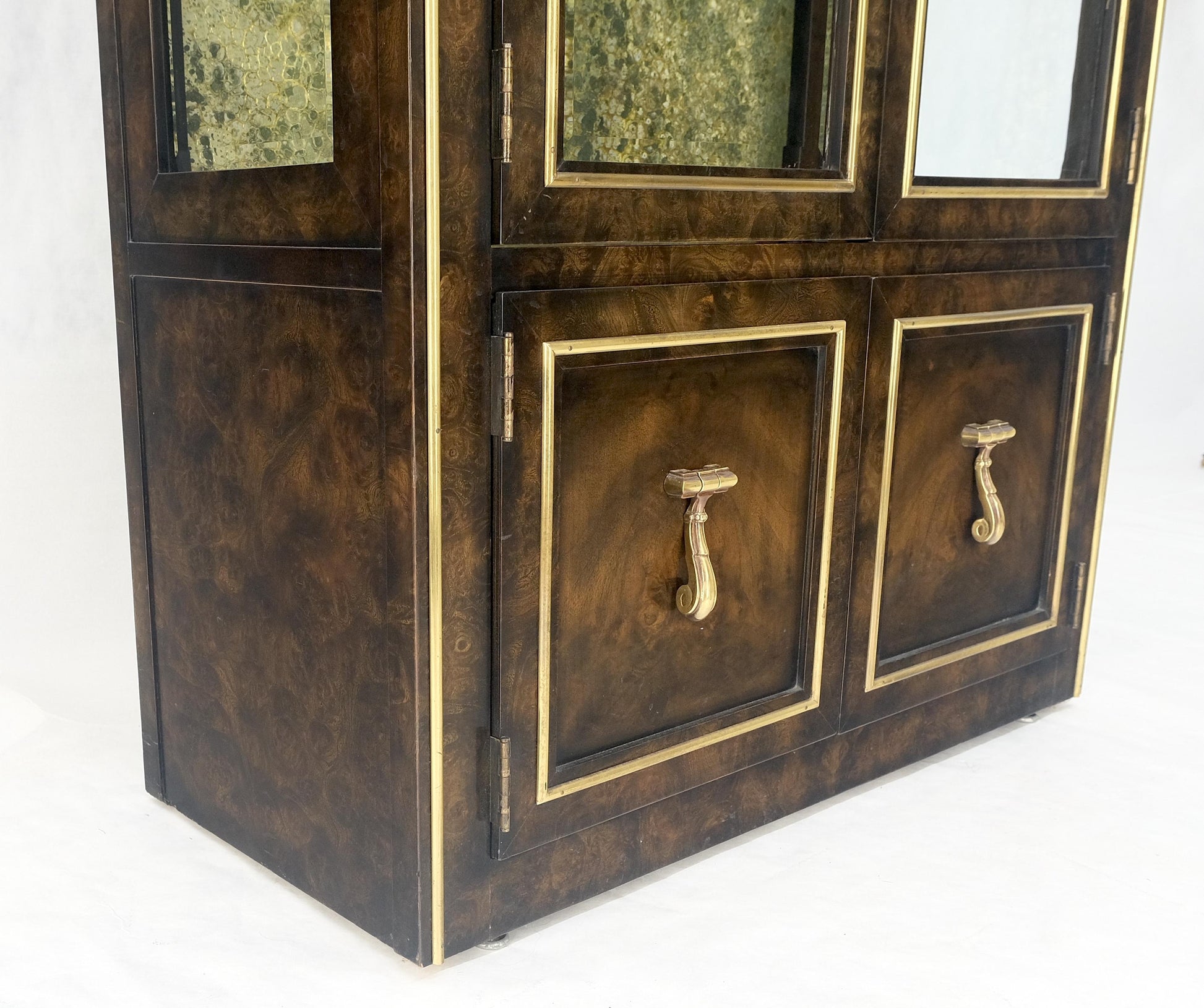 EstablishedLines Mastercraft Dome Shape Top Two Doors Glass Shelve Display Curio Cabinet Showcase