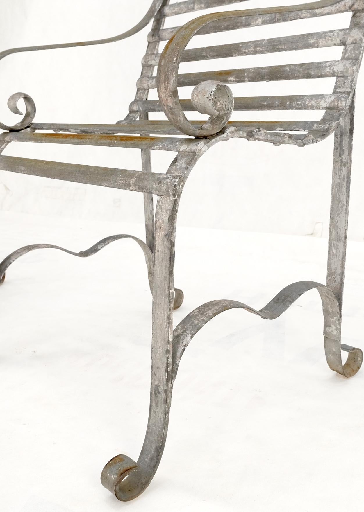 EstablishedLines Heavy Antique Wrought Iron Outdoor Chairs His & Hers