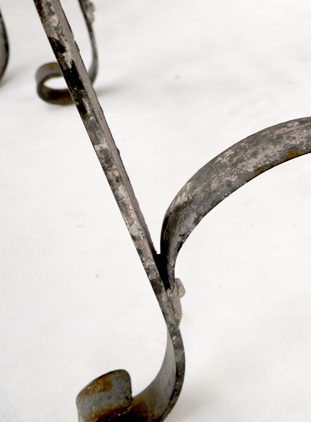 EstablishedLines Heavy Antique Wrought Iron Outdoor Chairs His & Hers