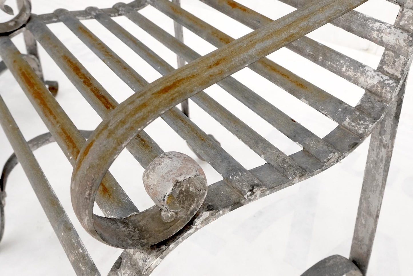 EstablishedLines Heavy Antique Wrought Iron Outdoor Chairs His & Hers