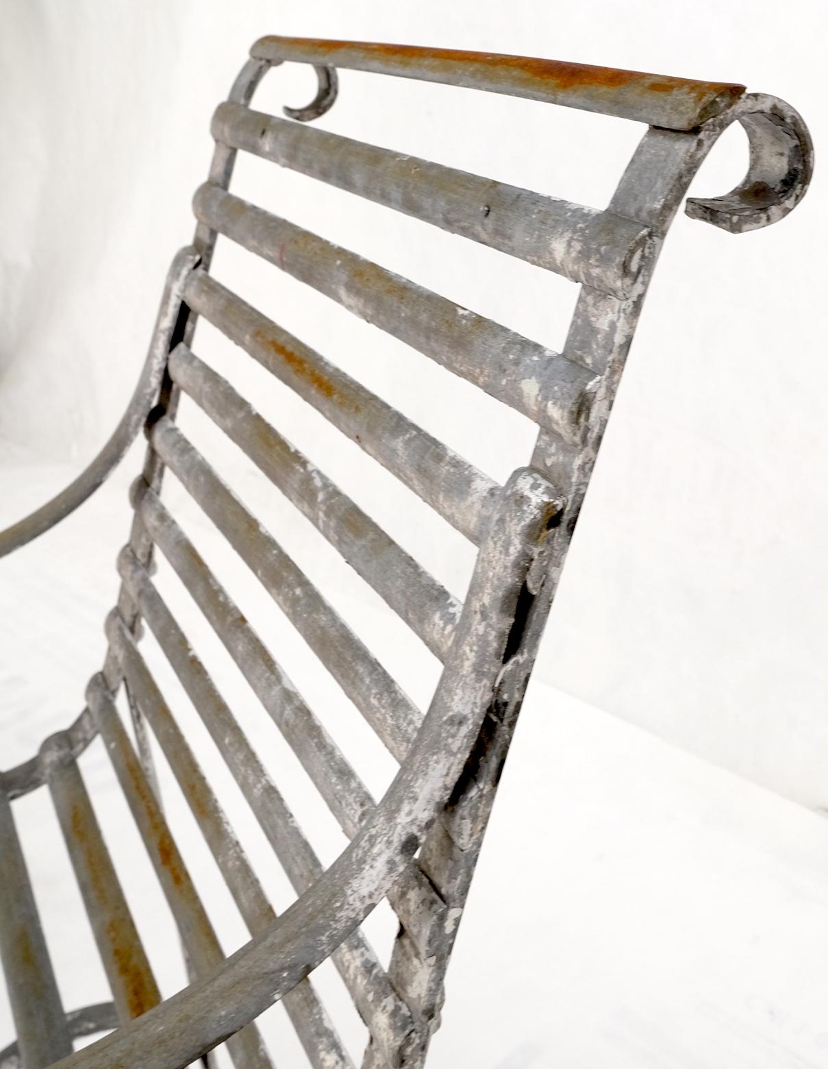 EstablishedLines Heavy Antique Wrought Iron Outdoor Chairs His & Hers