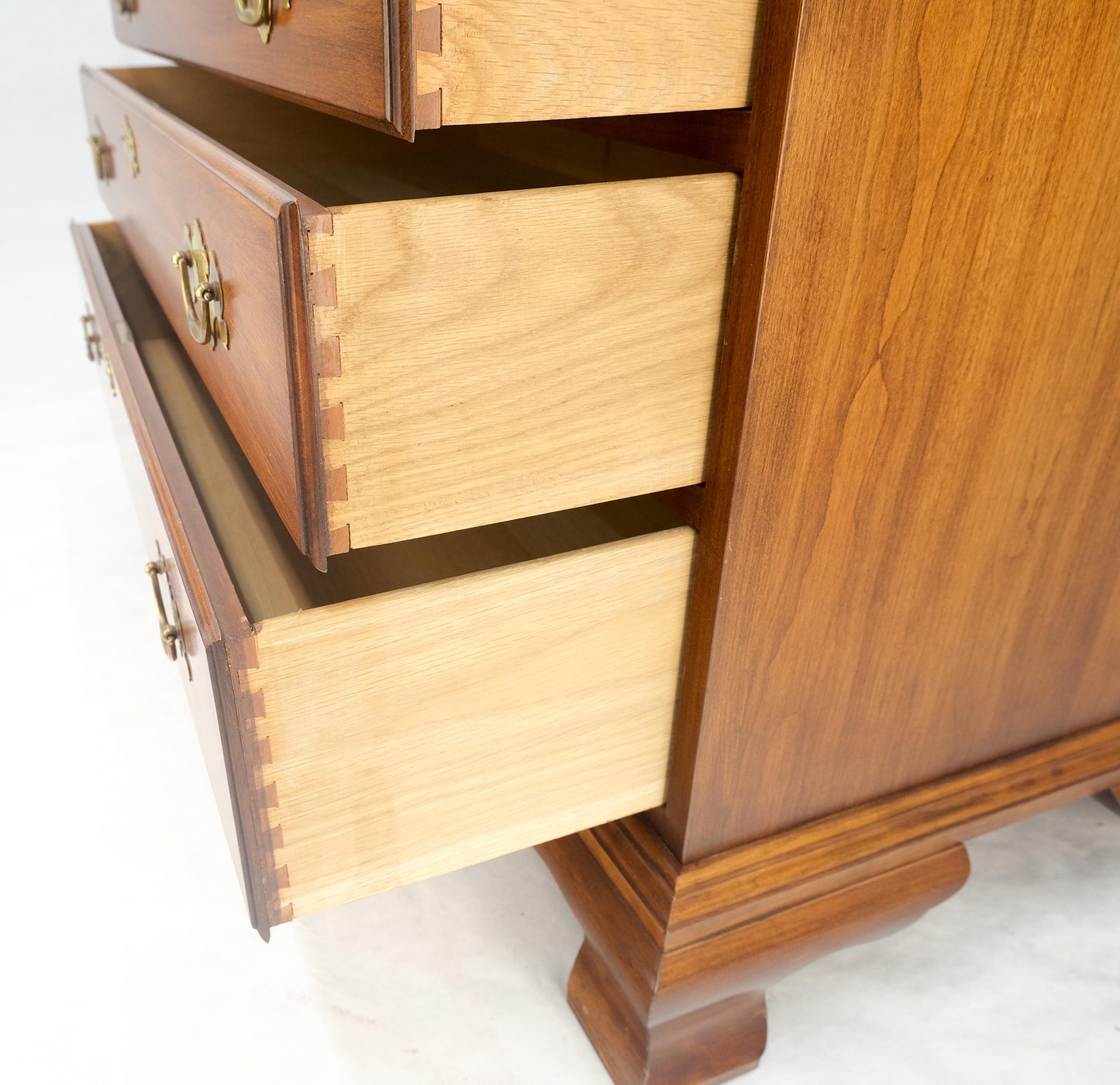 EstablishedLines Henkel-Harris 2 Part Solid Wild Black Cherry Secretary Drop Front Desk Bookcase