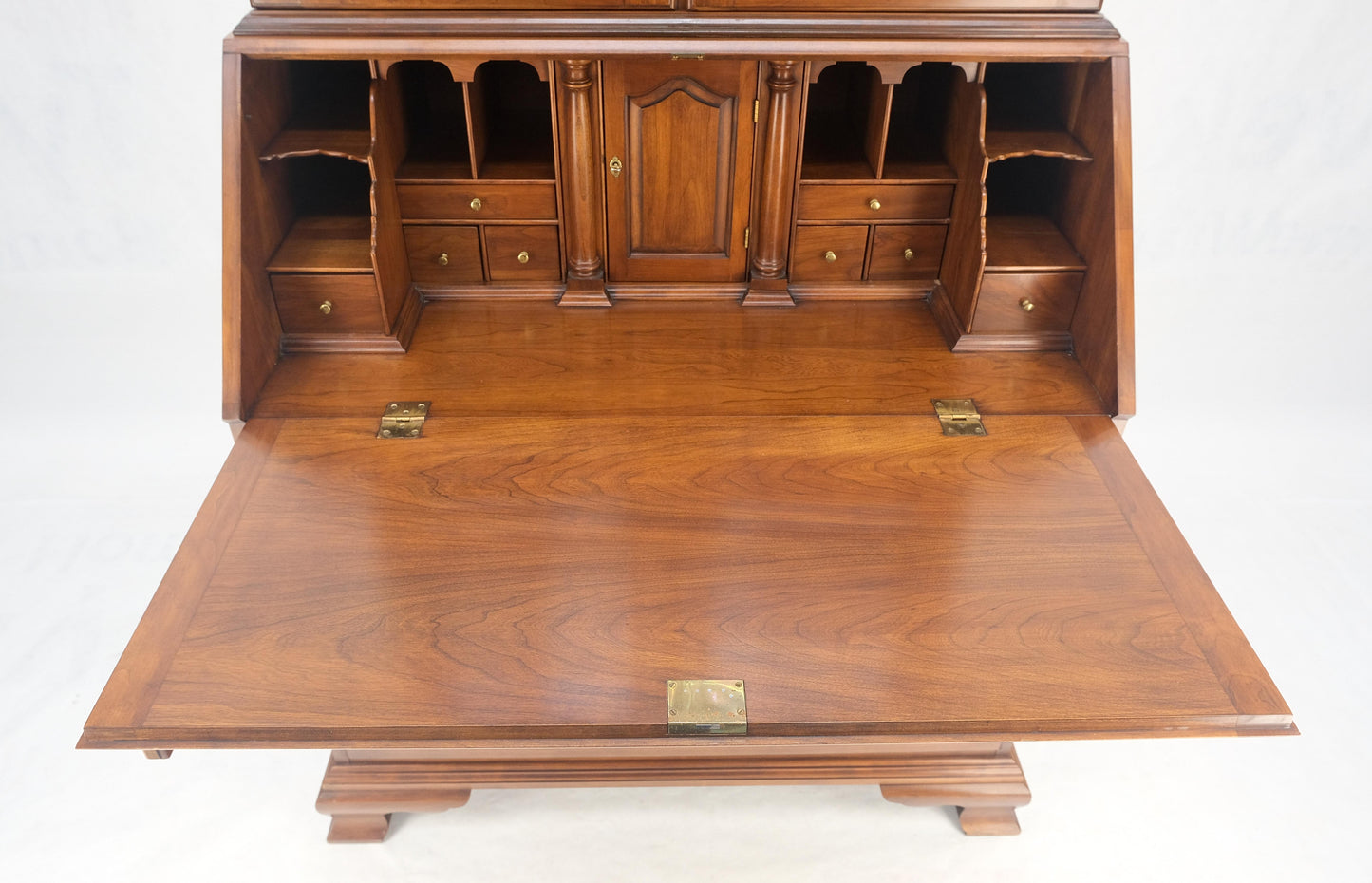 EstablishedLines Henkel-Harris 2 Part Solid Wild Black Cherry Secretary Drop Front Desk Bookcase