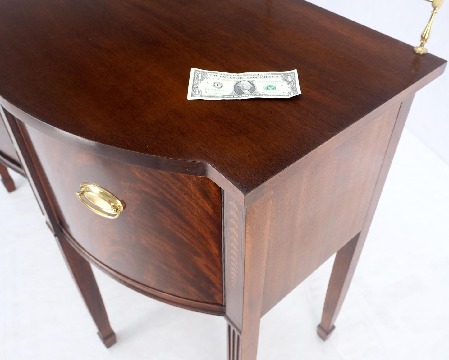 EstablishedLines MINT Brass Gallery Crotch Mahogany Serpentine Front Federal Sideboard Thomasvill