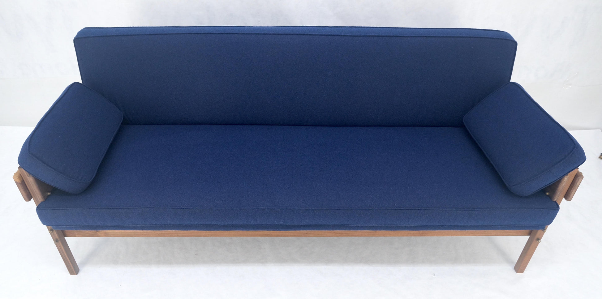 EstablishedLines Danish MSM Solid Oiled Walnut Frame New Upholstery Vintage Daybed Sofa Settee