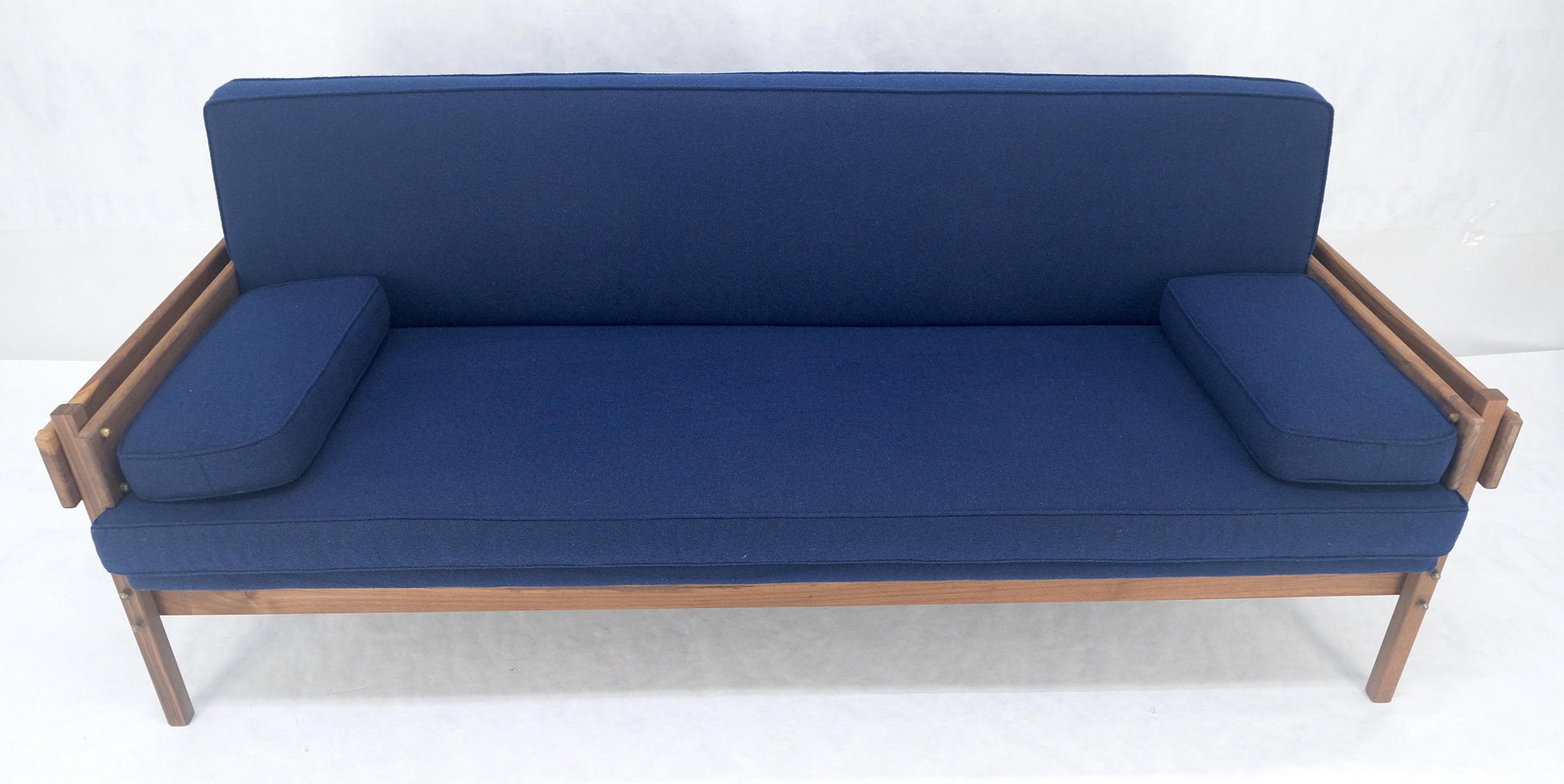 EstablishedLines Danish MSM Solid Oiled Walnut Frame New Upholstery Vintage Daybed Sofa Settee