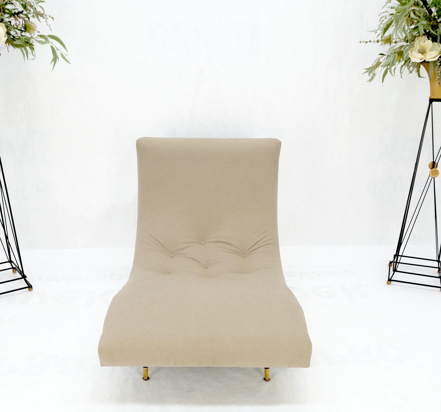 Vintage Adrian Pearsall Wave Chaise Lounge New Ultra Suede Alcantara Upholstery