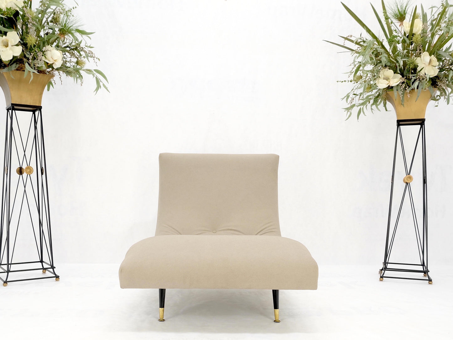 Vintage Adrian Pearsall Wave Chaise Lounge New Ultra Suede Alcantara Upholstery