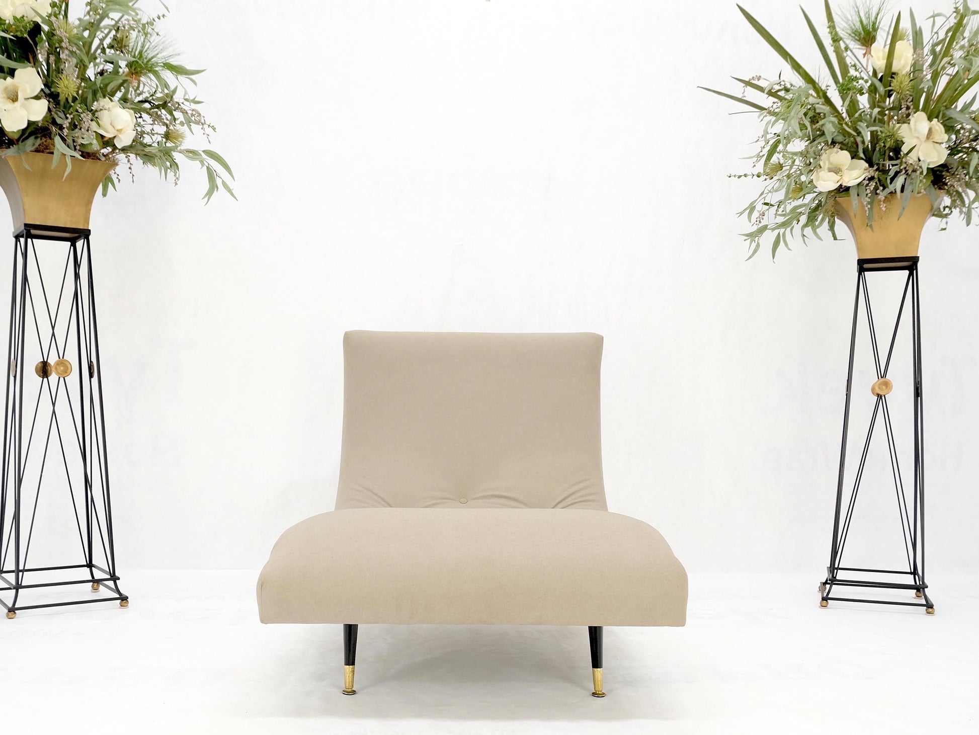 EstablishedLines Vintage Adrian Pearsall Wave Chaise Lounge New  Ultra Suede Alcantara Upholstery
