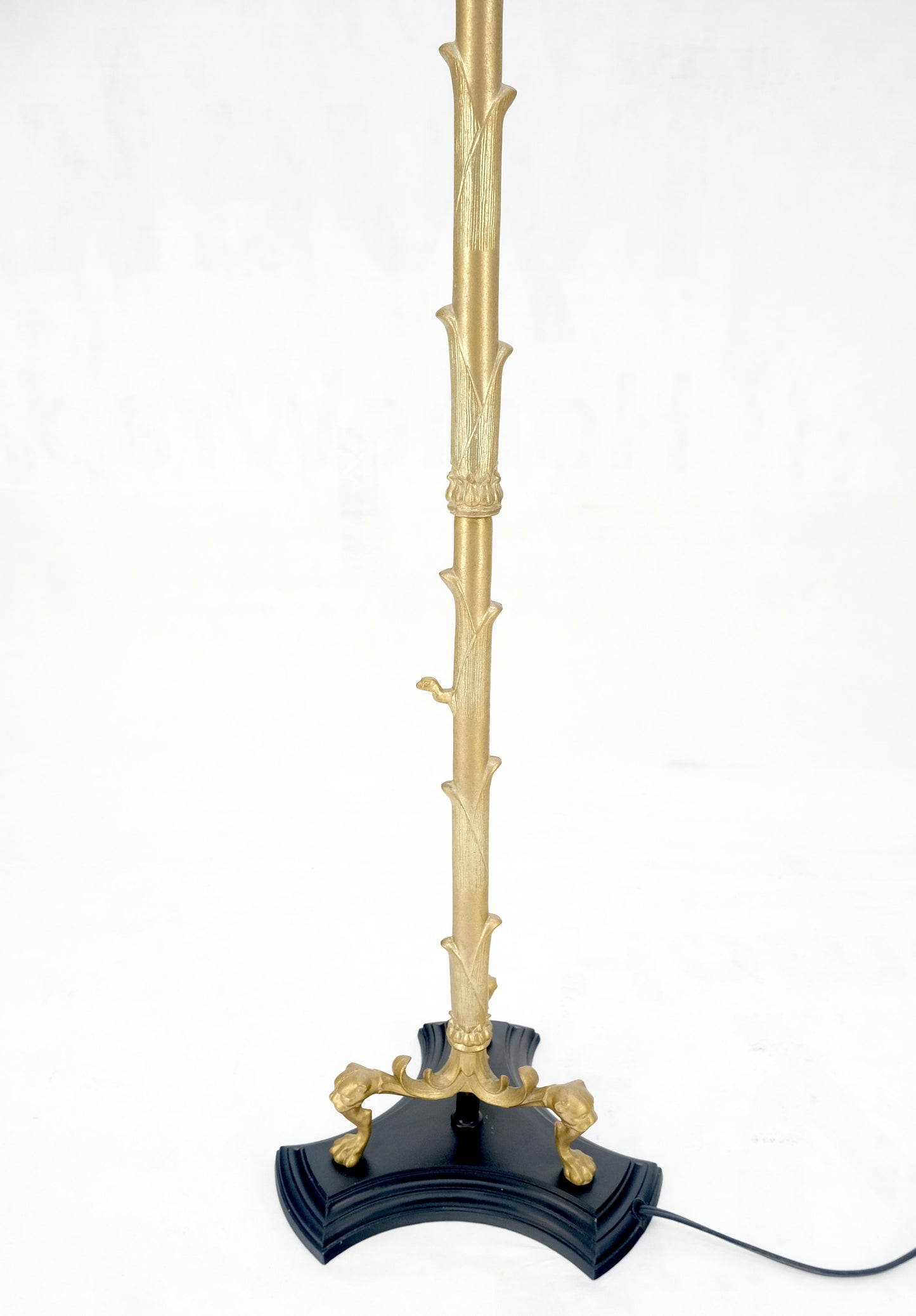EstablishedLines Solid Brass Bronze Faux Twig Tripod Claw Feet Base Floor Lamp Super Fine Quality