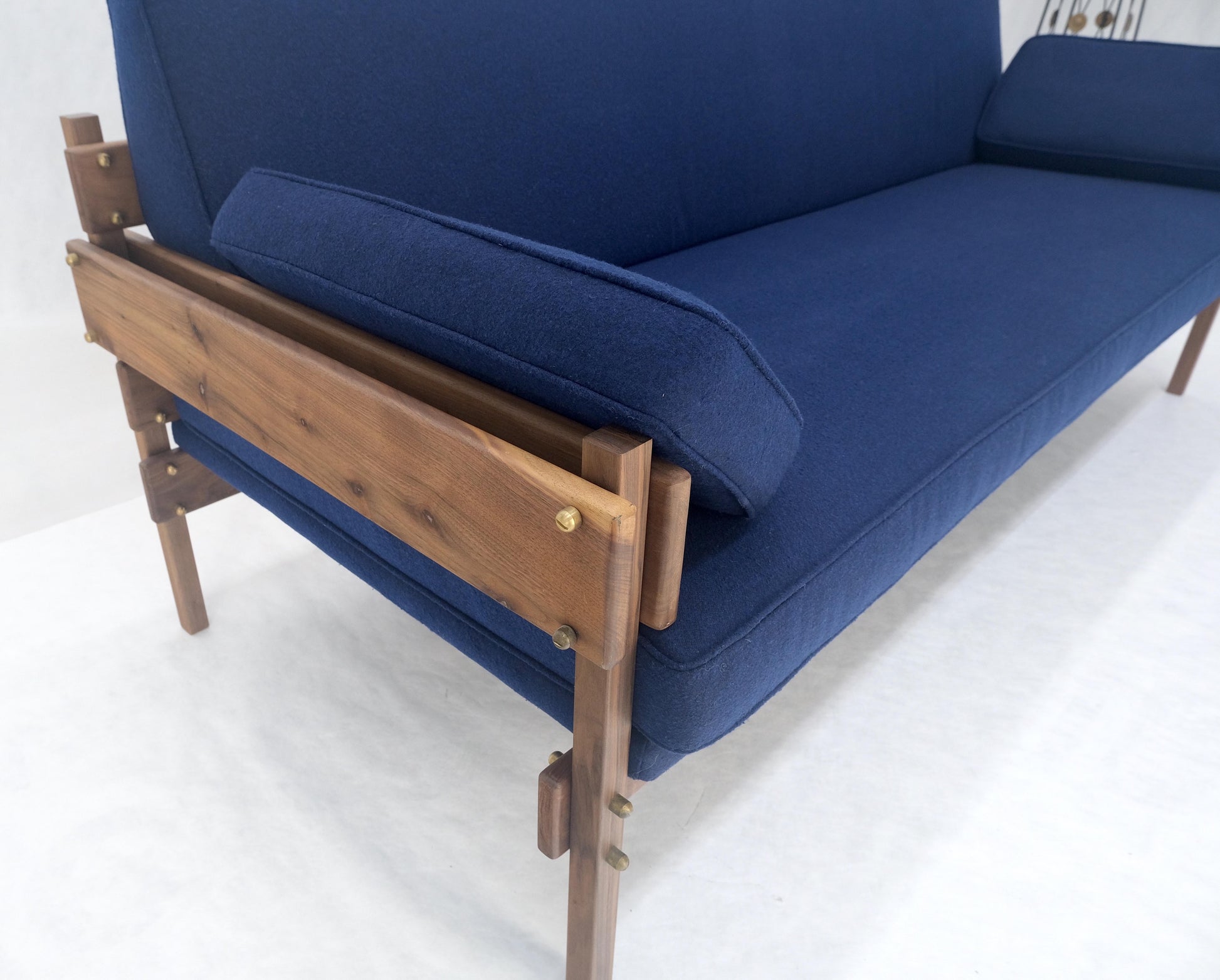 EstablishedLines Danish MSM Solid Oiled Walnut Frame New Upholstery Vintage Daybed Sofa Settee