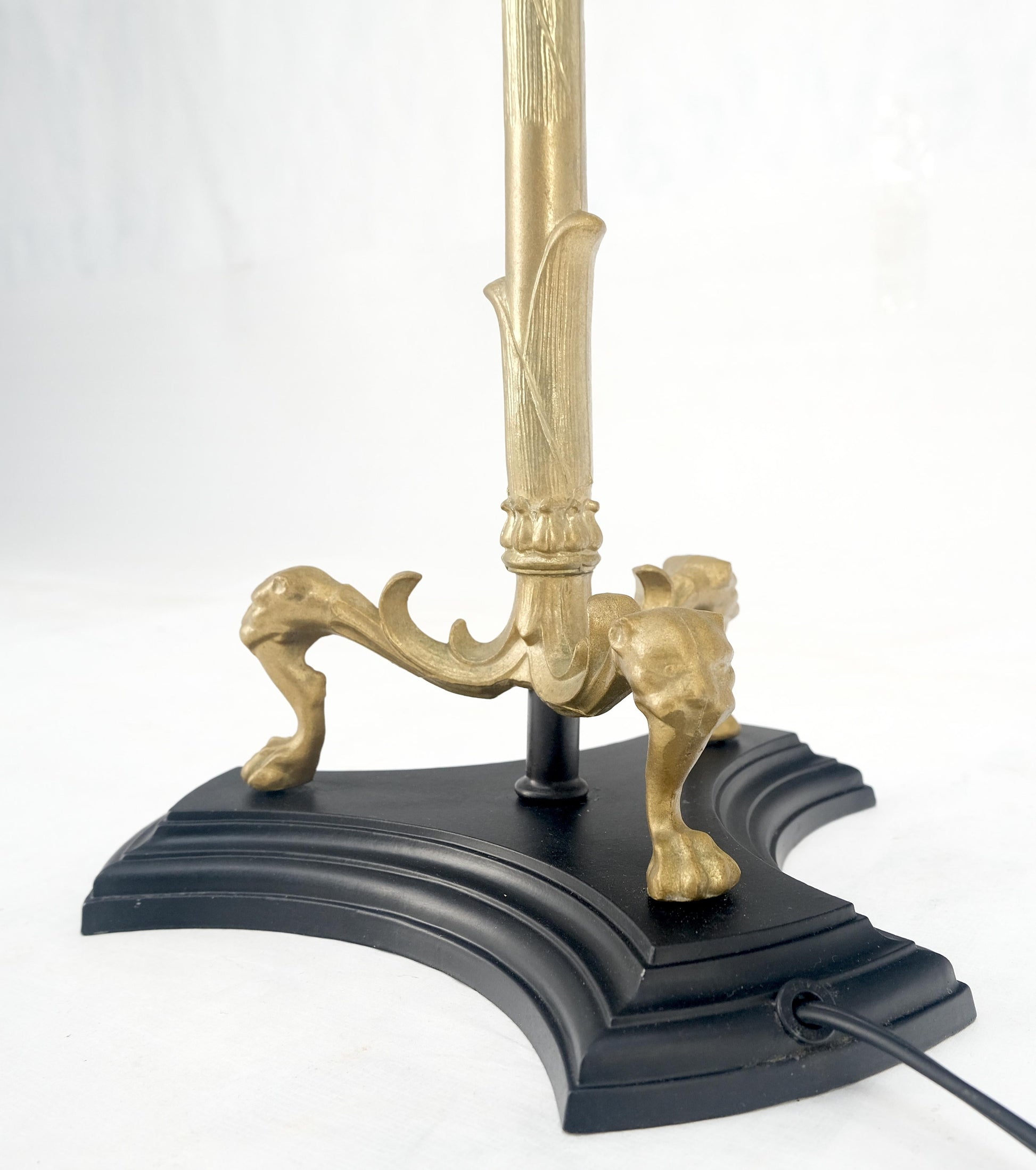 EstablishedLines Solid Brass Bronze Faux Twig Tripod Claw Feet Base Floor Lamp Super Fine Quality