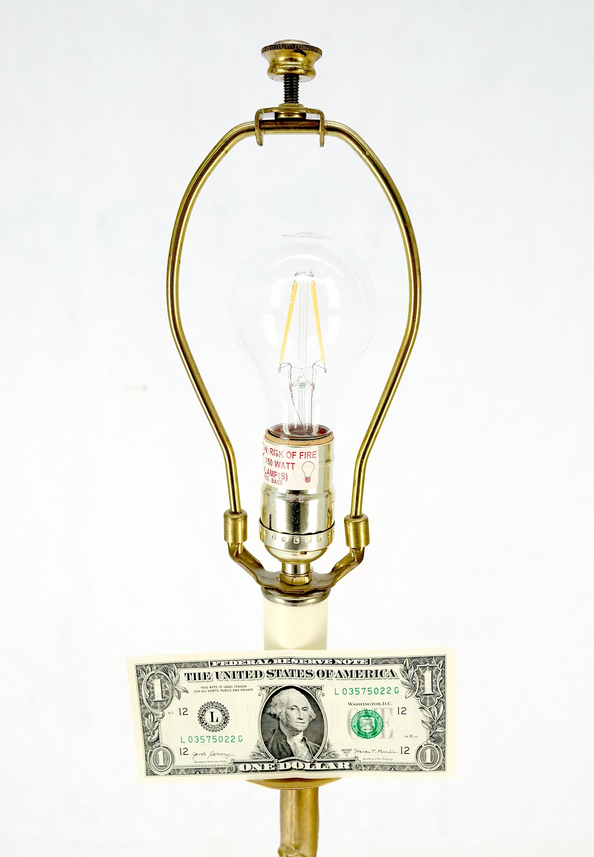 EstablishedLines Solid Brass Bronze Faux Twig Tripod Claw Feet Base Floor Lamp Super Fine Quality