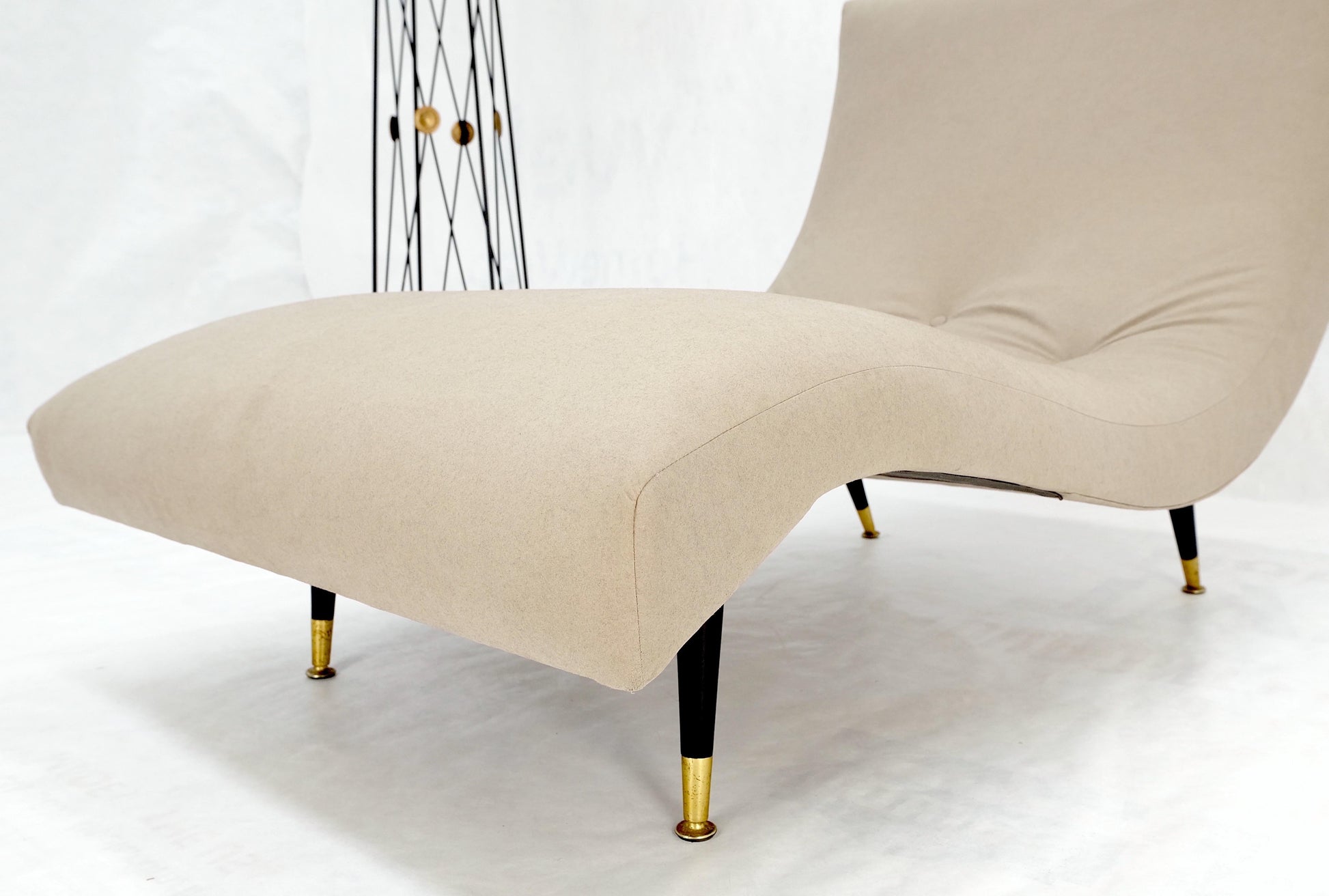 EstablishedLines Vintage Adrian Pearsall Wave Chaise Lounge New  Ultra Suede Alcantara Upholstery