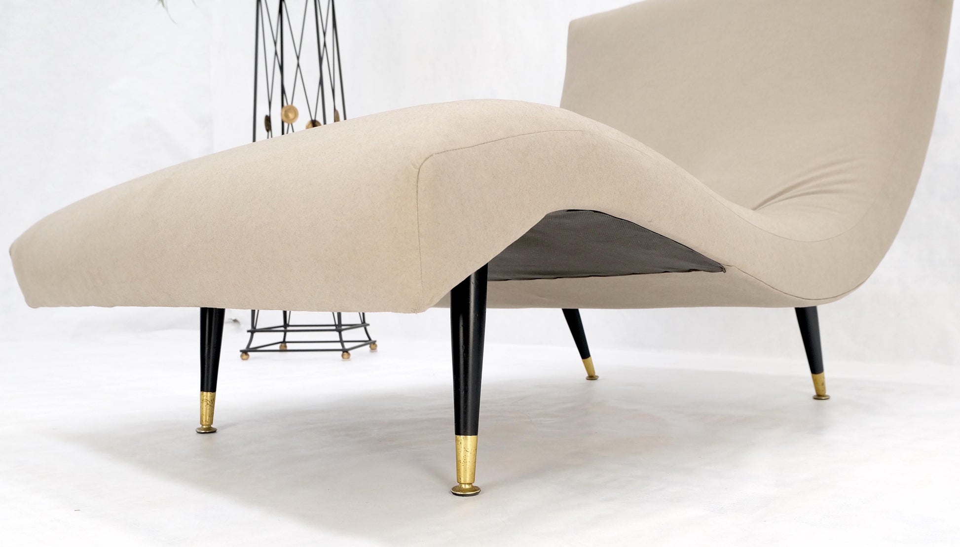 EstablishedLines Vintage Adrian Pearsall Wave Chaise Lounge New  Ultra Suede Alcantara Upholstery