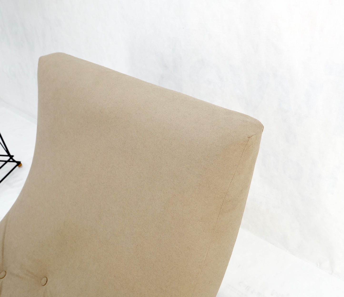 EstablishedLines Vintage Adrian Pearsall Wave Chaise Lounge New Ultra Suede Alcantara Upholstery