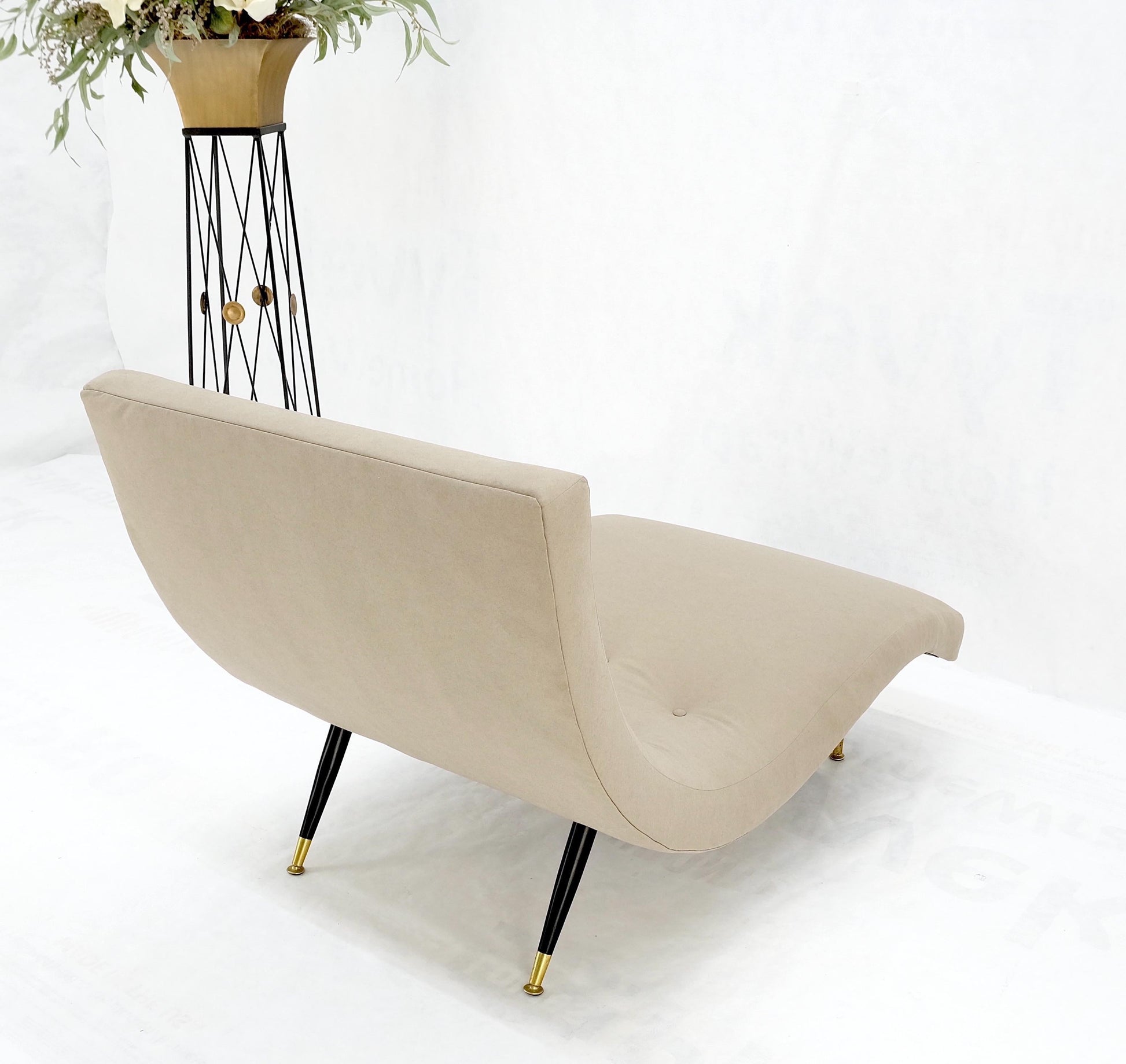 EstablishedLines Vintage Adrian Pearsall Wave Chaise Lounge New  Ultra Suede Alcantara Upholstery