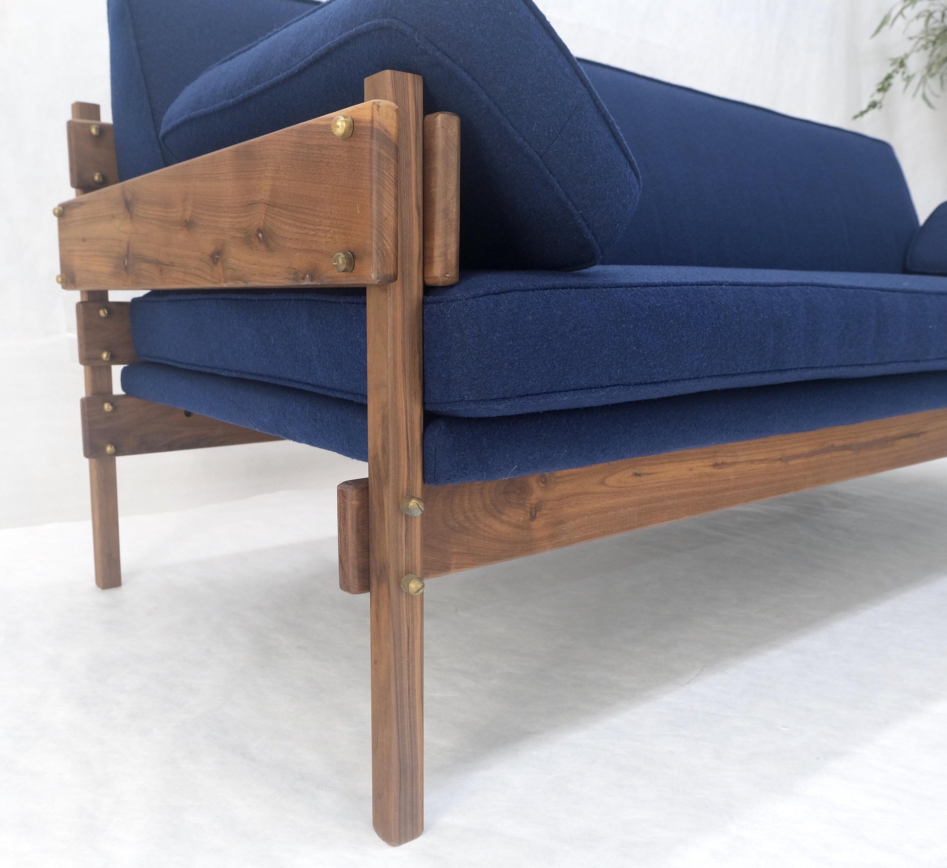 EstablishedLines Danish MSM Solid Oiled Walnut Frame New Upholstery Vintage Daybed Sofa Settee