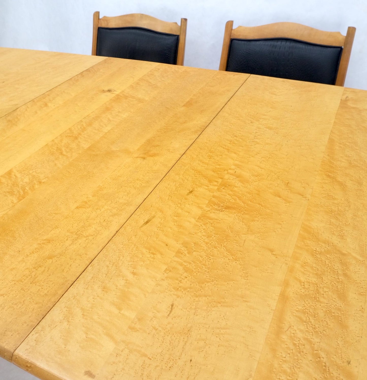EstablishedLines Solid Curly Maple Table 6 Chairs Bench Hand Made Jointly Studio Dining Set Mint!
