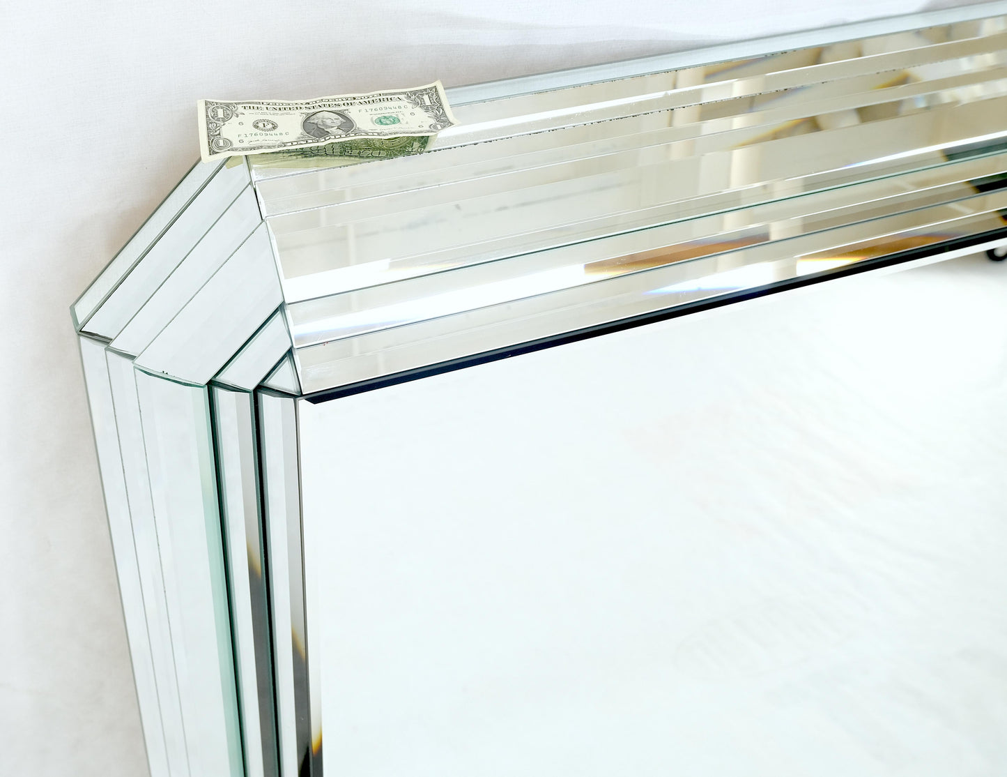 EstablishedLines Large 3D 6" Deep Mirror Frame 48x54 Wide Rectangle Square Wall Mirror MINT