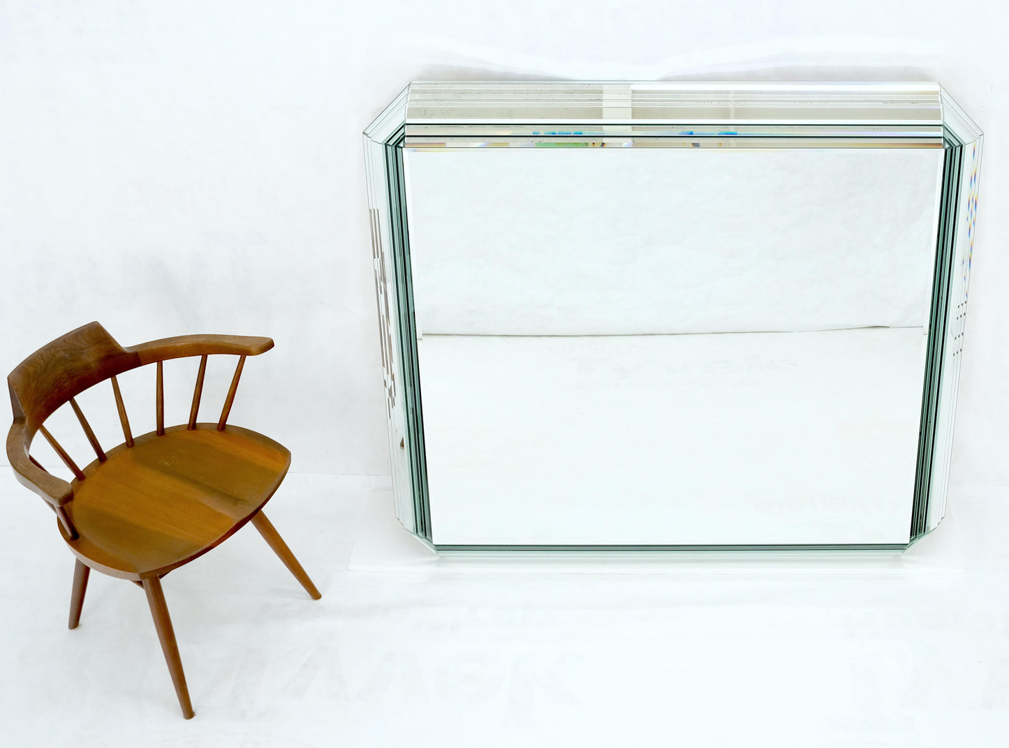 EstablishedLines Large 3D 6" Deep Mirror Frame 48x54 Wide Rectangle Square Wall Mirror MINT