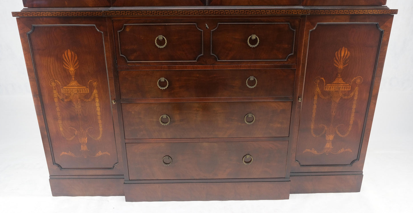 EstablishedLines Very Fine Custom c1940s Bubble Glass Drop Front Butlers Desk Break Front MINT