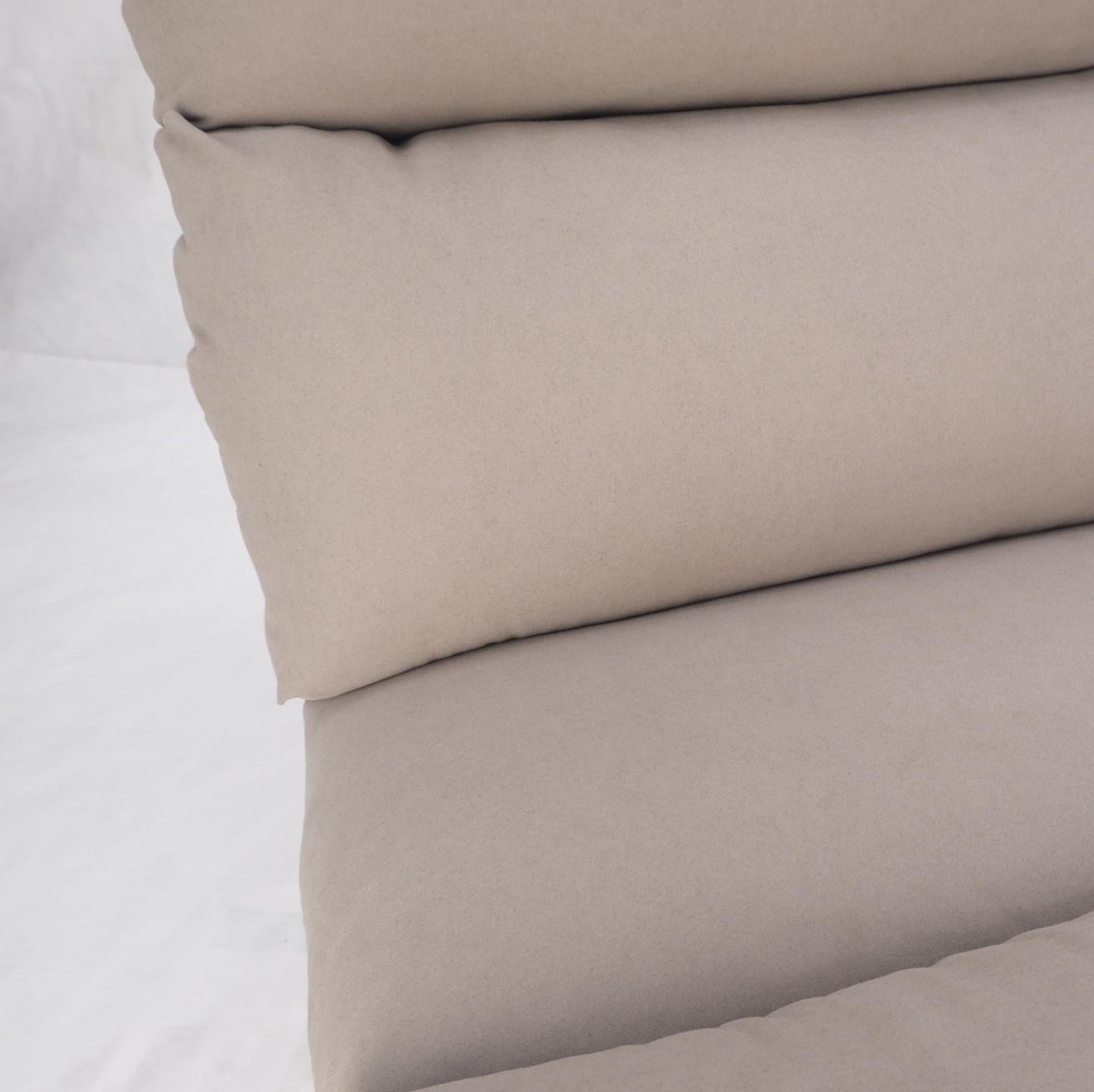 EstablishedLines Pair New Light Coffee to Grey Alcantera Upholstery Scoop Lounge Chairs SHARP!