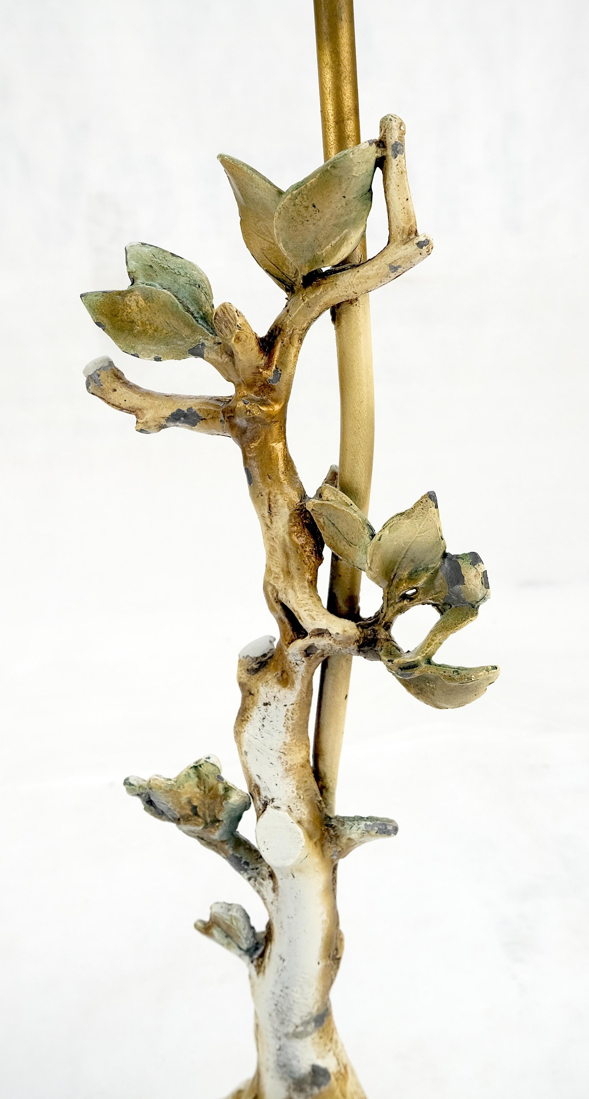 EstablishedLines Pair of Faux Twig Style Bases Decorative Table Lamps C1940s