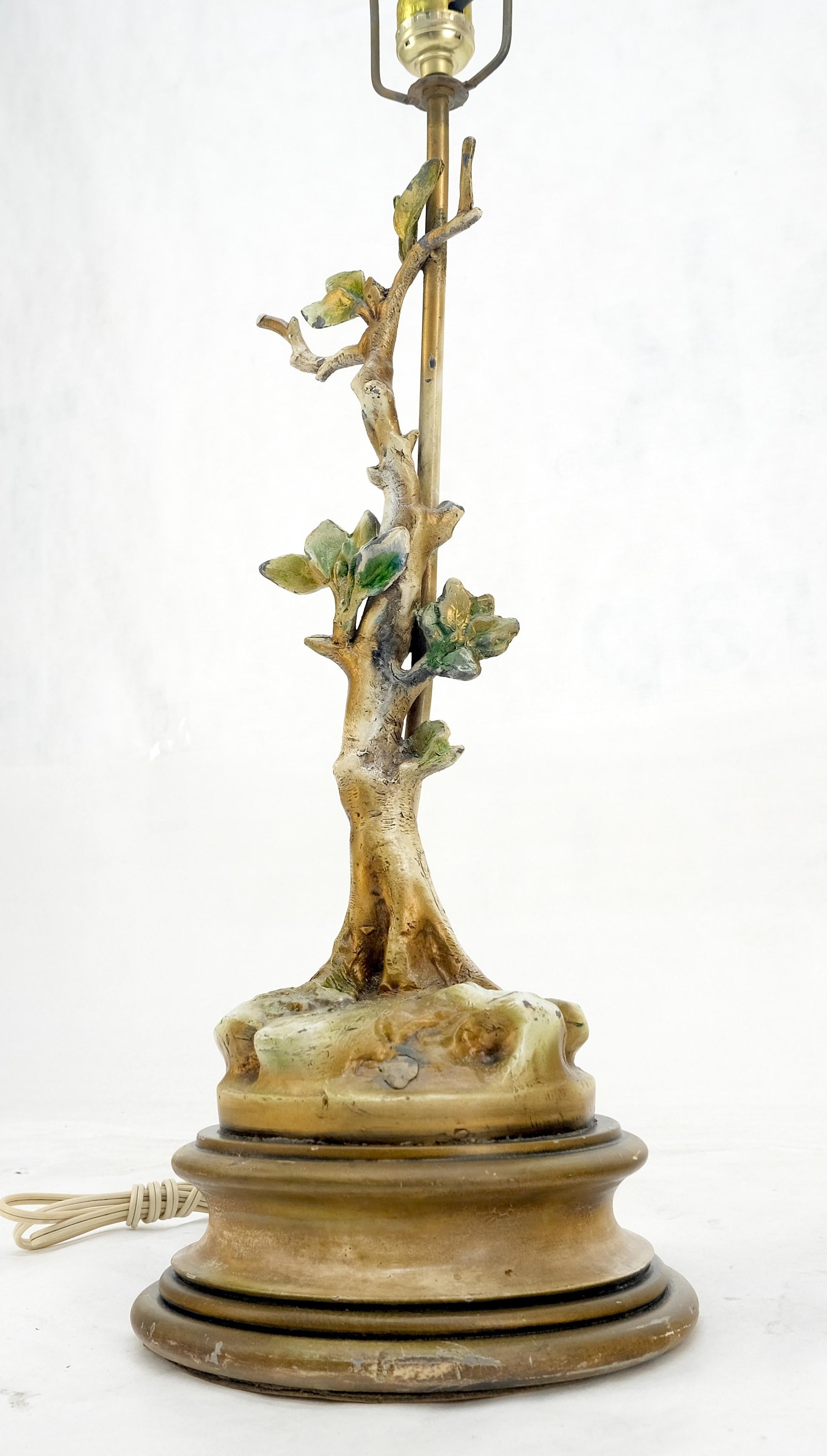 EstablishedLines Pair of Faux Twig Style Bases Decorative Table Lamps C1940s