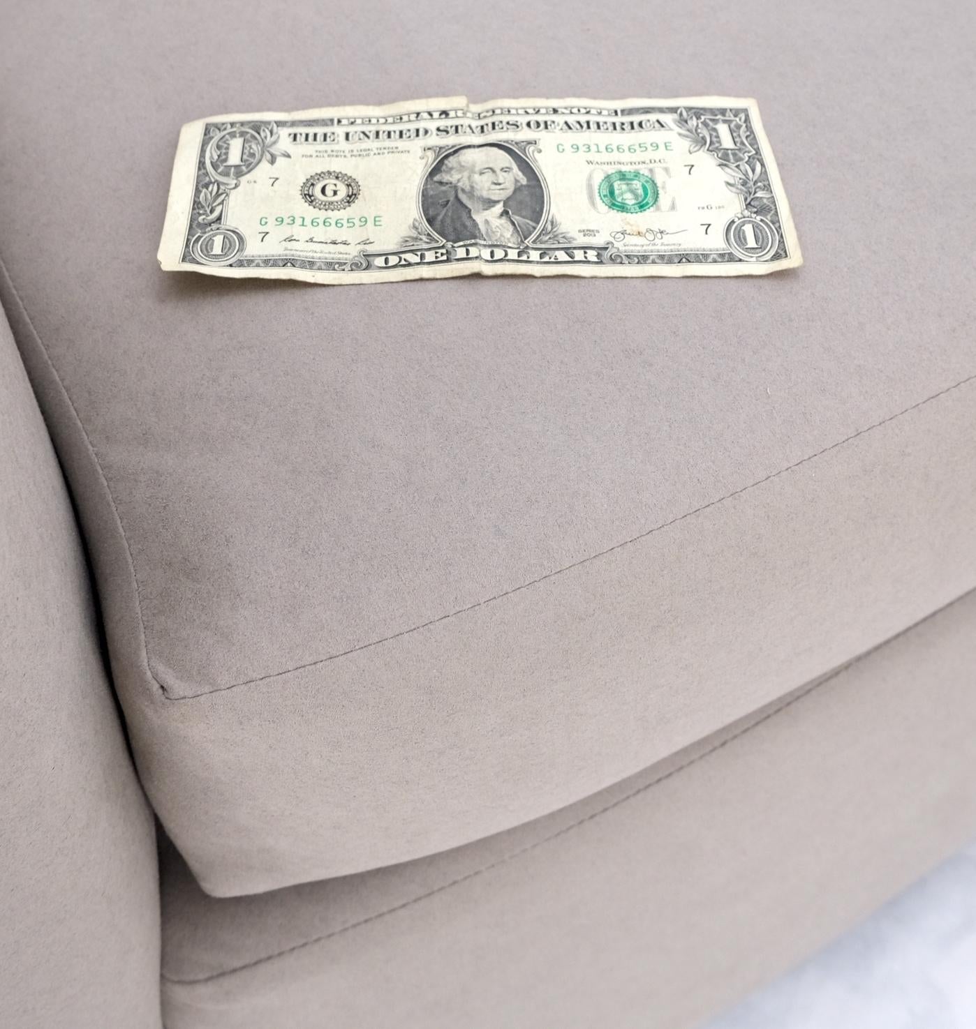 EstablishedLines Pair of New Alcantera Upholstery Barrel Back Tub Baughman Lounge Chairs SHARP!