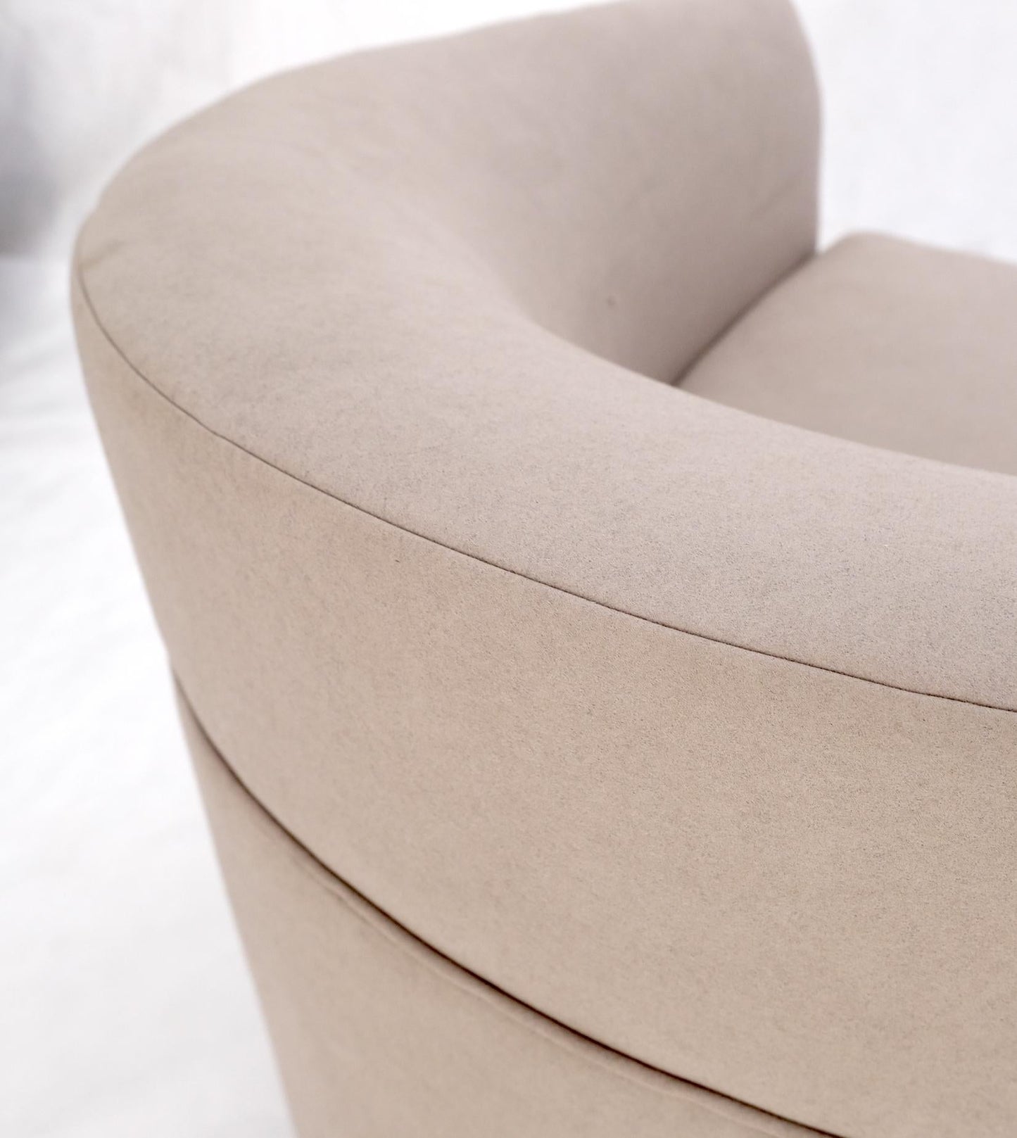 EstablishedLines Pair of New Alcantera Upholstery Barrel Back Tub Baughman Lounge Chairs SHARP!