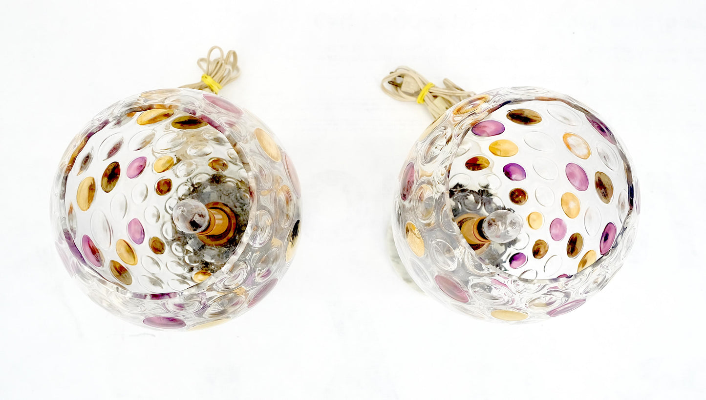EstablishedLines Hollywood Regency Bohemian Glass Crystal Table Lamps