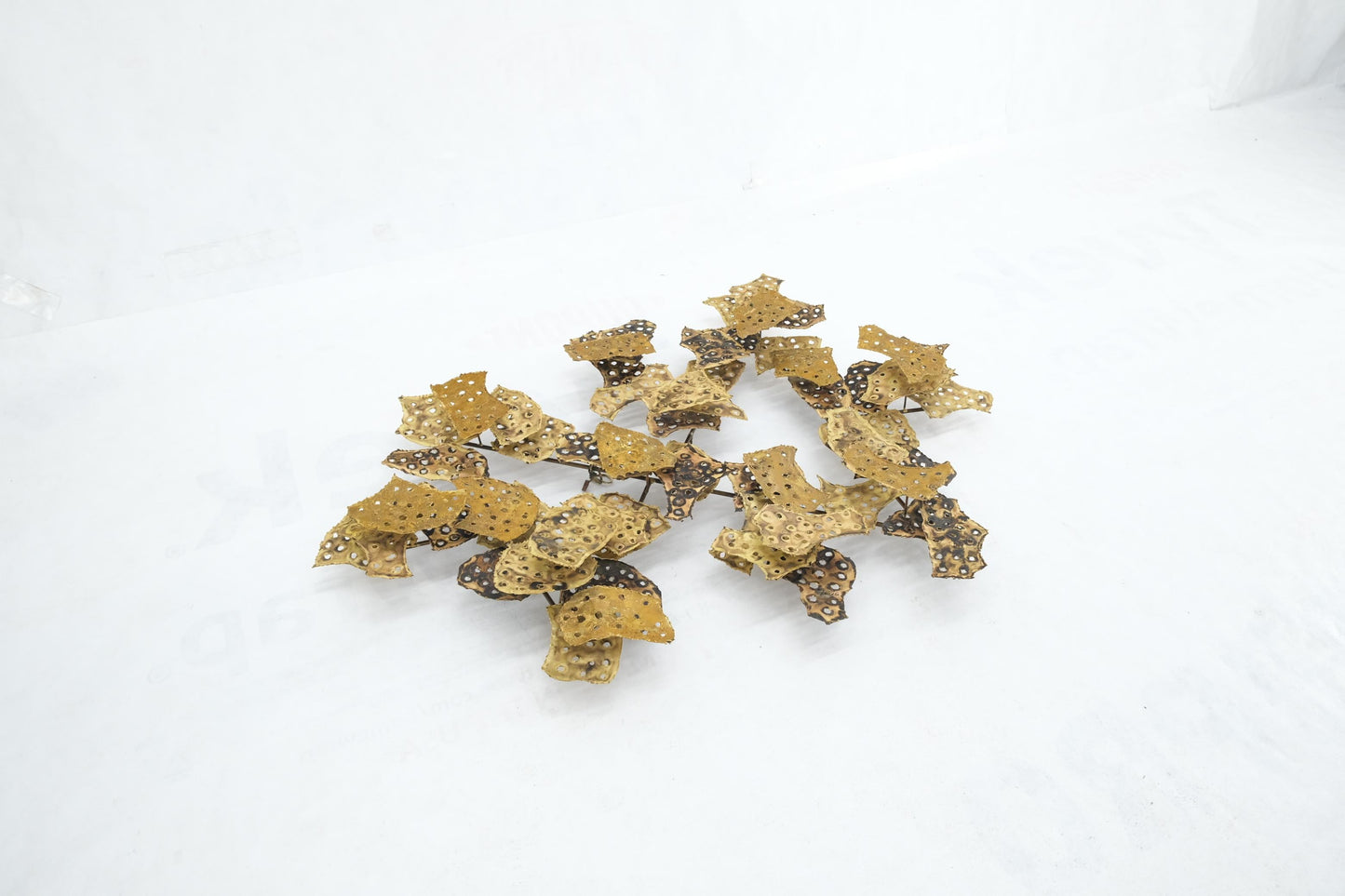 EstablishedLines Curtis Jere Molten Brass Flakes Wall Sculpture