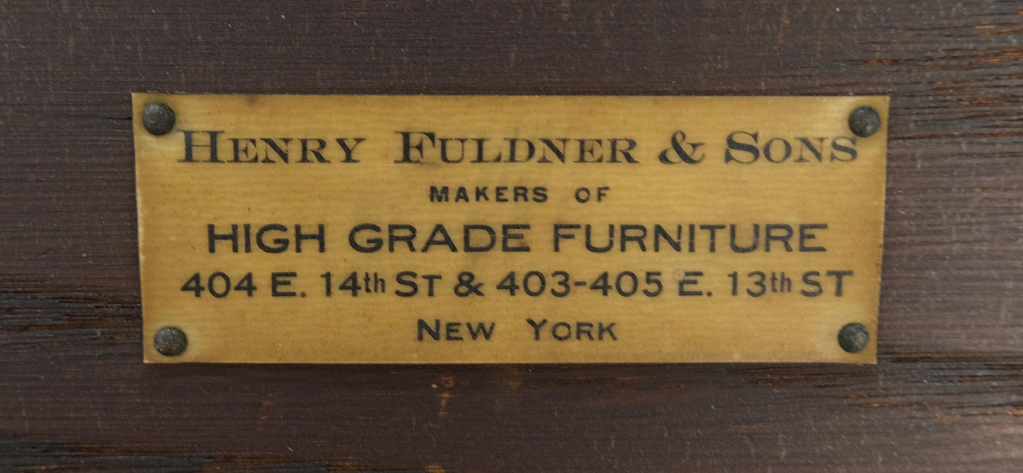 EstablishedLines Hoof Style Feet 6 Fitted Drawers Double Door Inlay Concave Cabinet Walnut MINT!