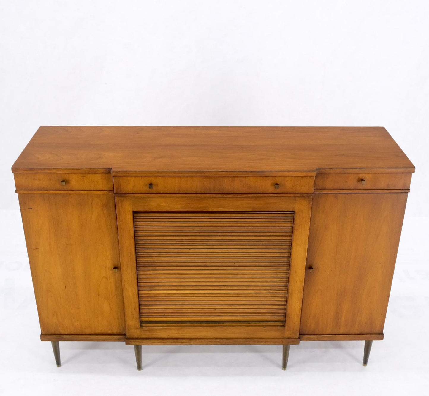 EstablishedLines Widdicomb Tambour Doors Compartment Console Server Credenza Cabinet Sideboard