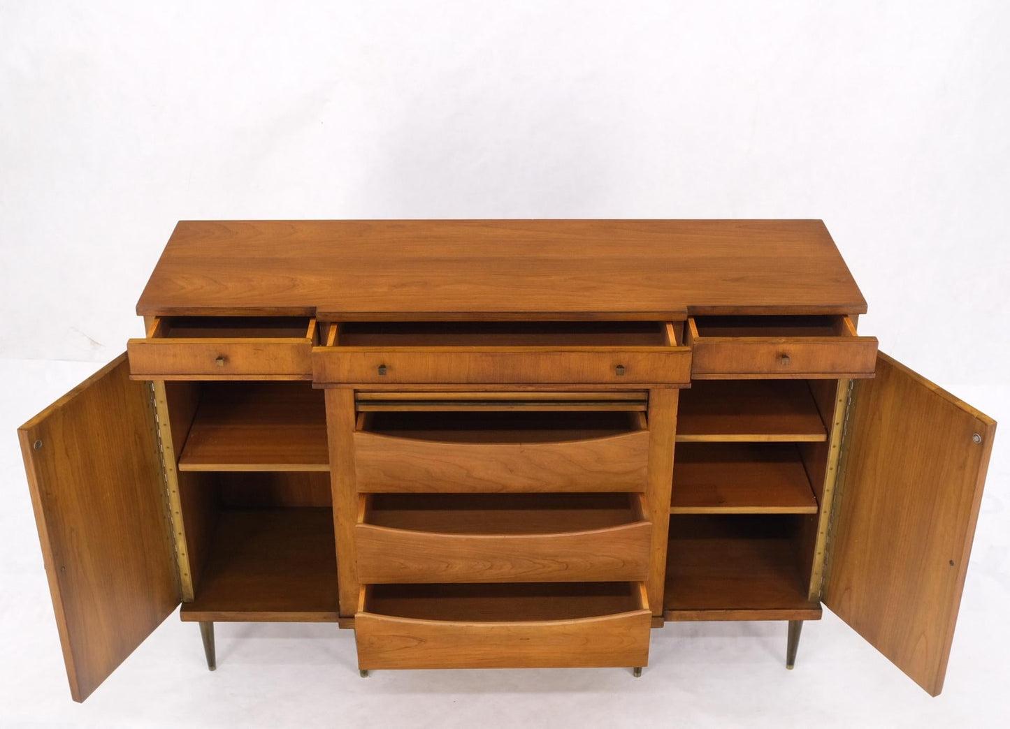 EstablishedLines Widdicomb Tambour Doors Compartment Console Server Credenza Cabinet Sideboard