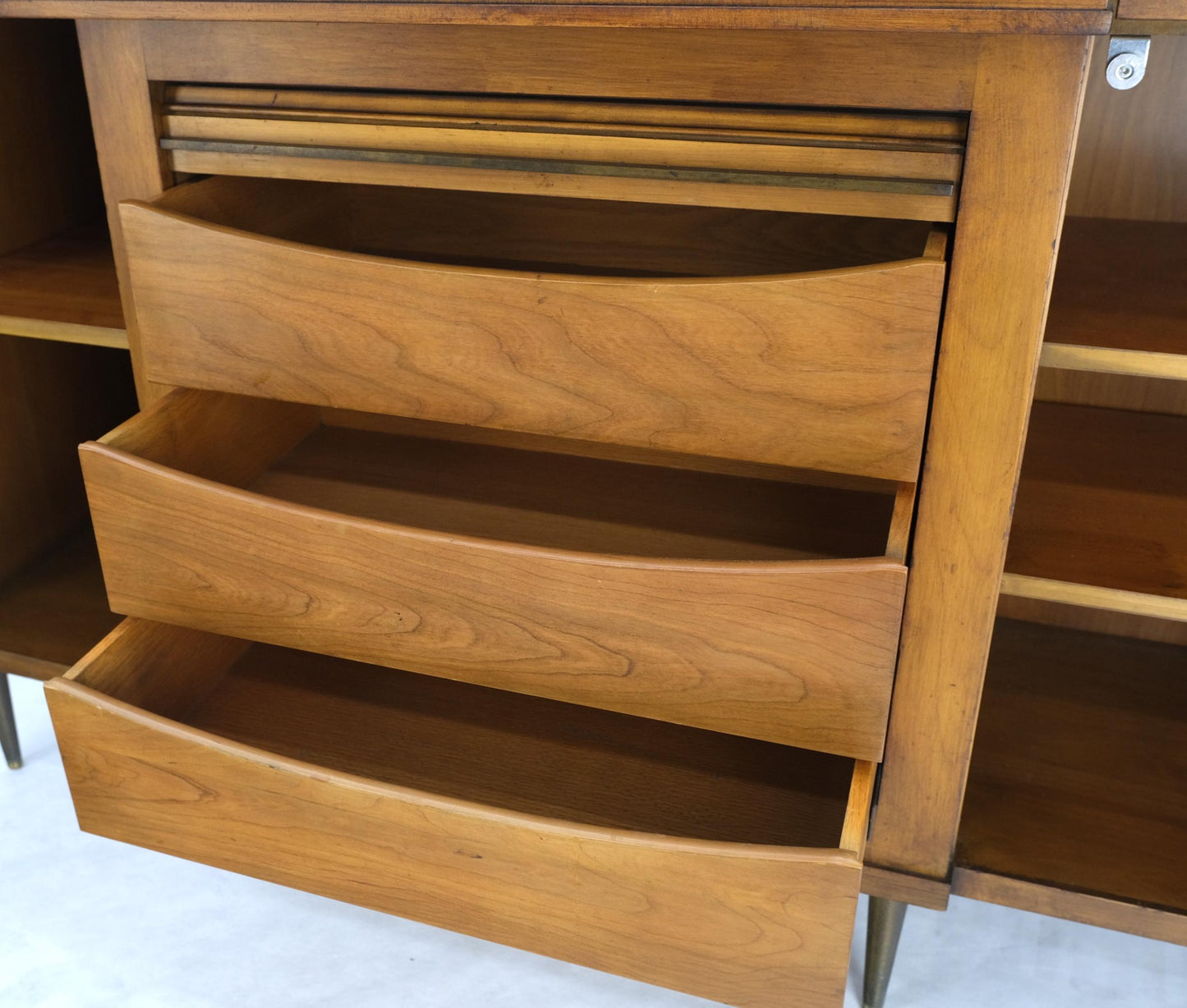EstablishedLines Widdicomb Tambour Doors Compartment Console Server Credenza Cabinet Sideboard