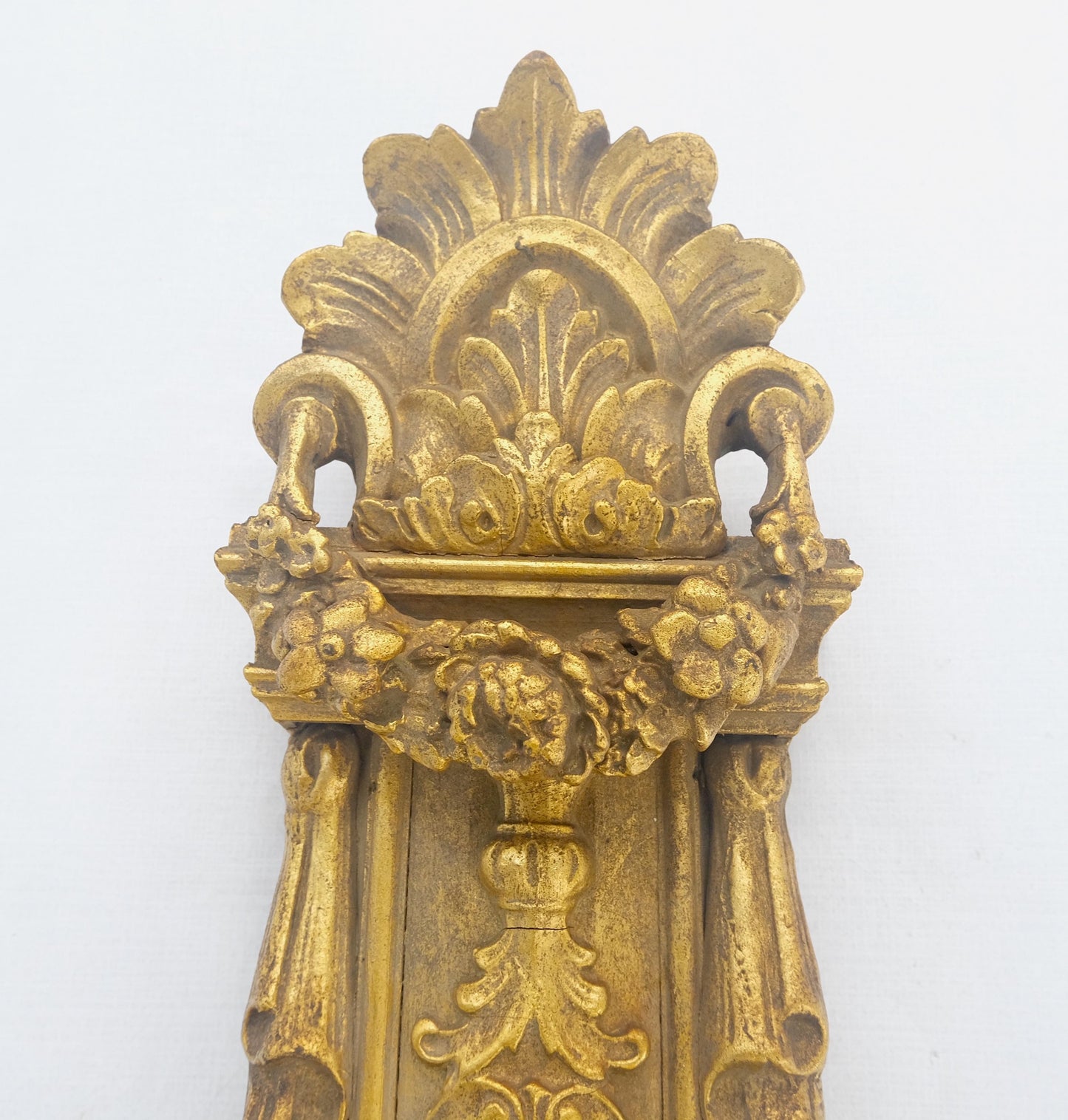 EstablishedLines Gold Gilt Gesso Frame German Decorated Wall Plaque Plate c1920s