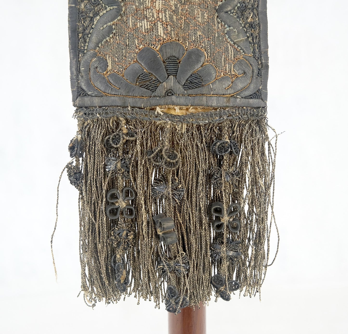 EstablishedLines Antique 19th Century Victorian Shield Shape Elegant Tripod Base Fire Screen MINT