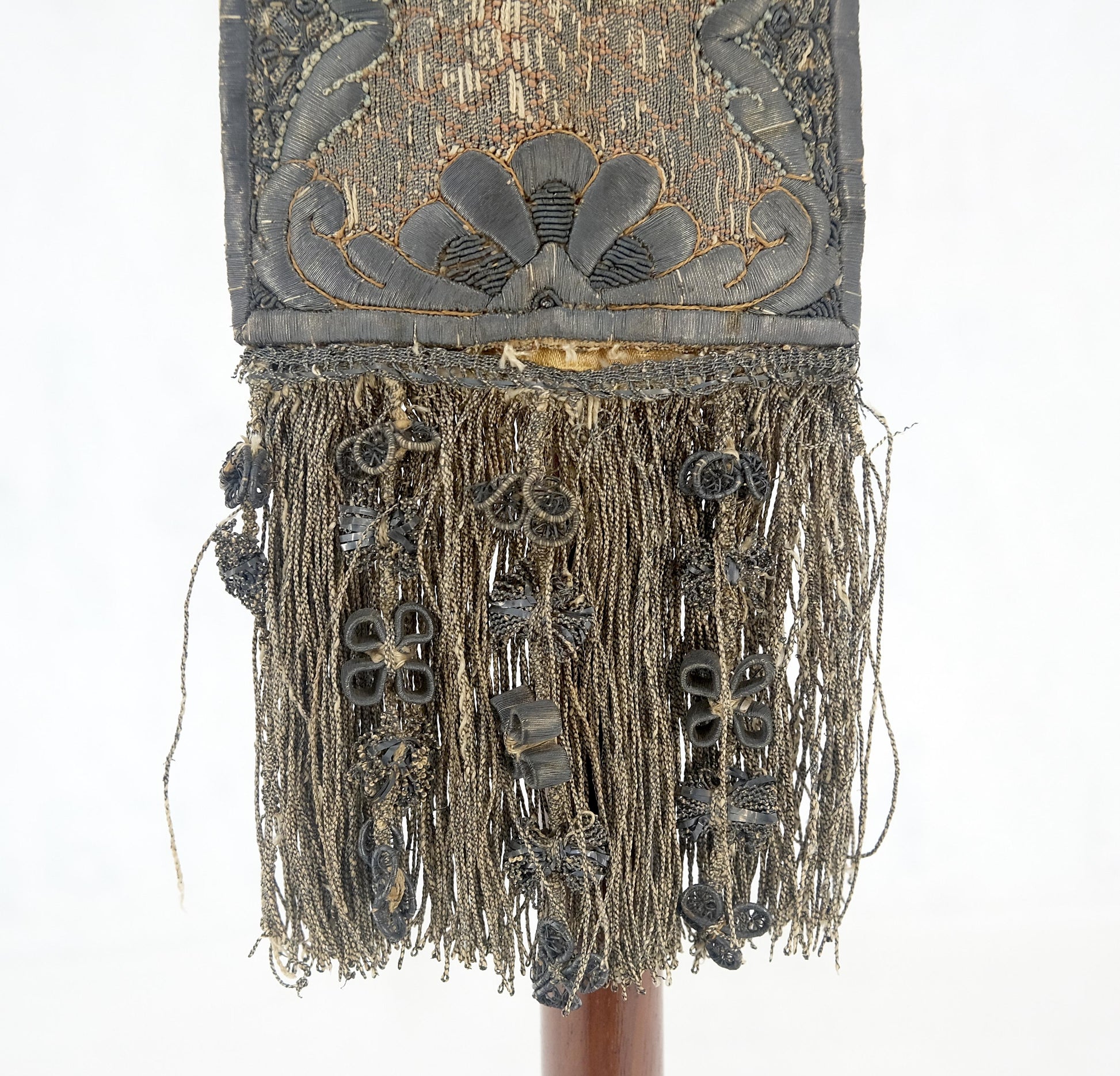 EstablishedLines Antique 19th Century Victorian Shield Shape Elegant Tripod Base Fire Screen MINT