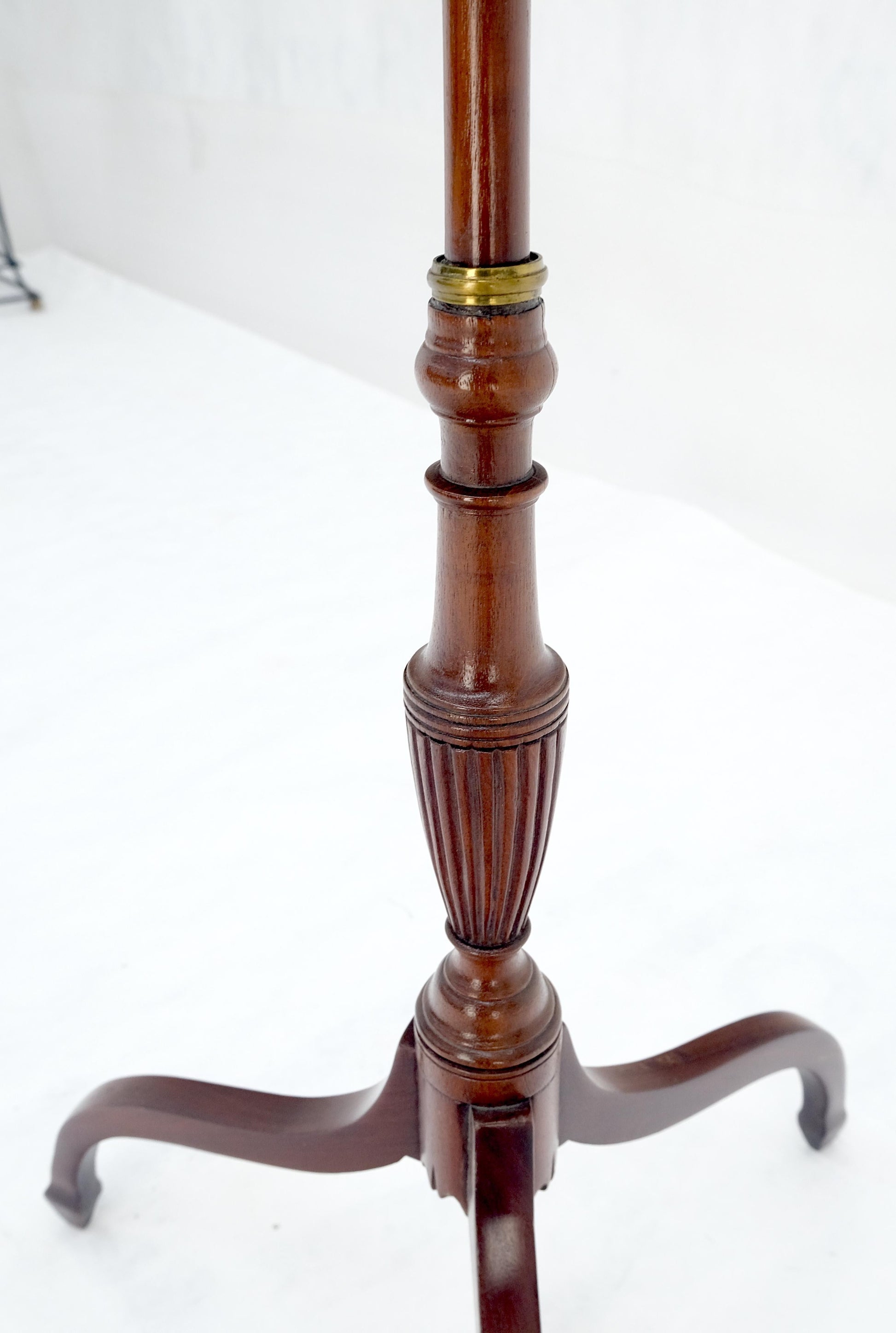 EstablishedLines Antique 19th Century Victorian Shield Shape Elegant Tripod Base Fire Screen MINT