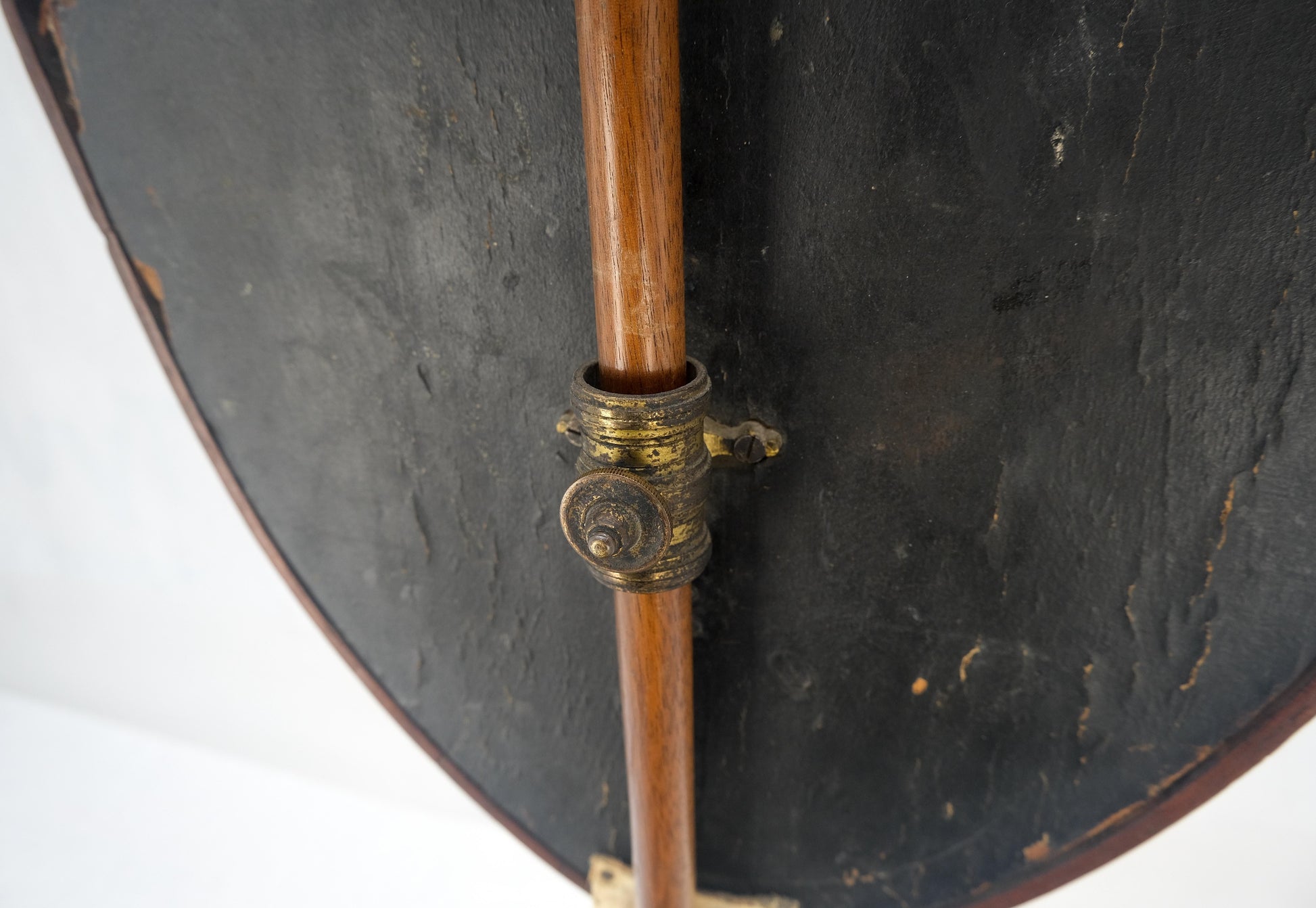 EstablishedLines Antique 19th Century Victorian Shield Shape Elegant Tripod Base Fire Screen MINT