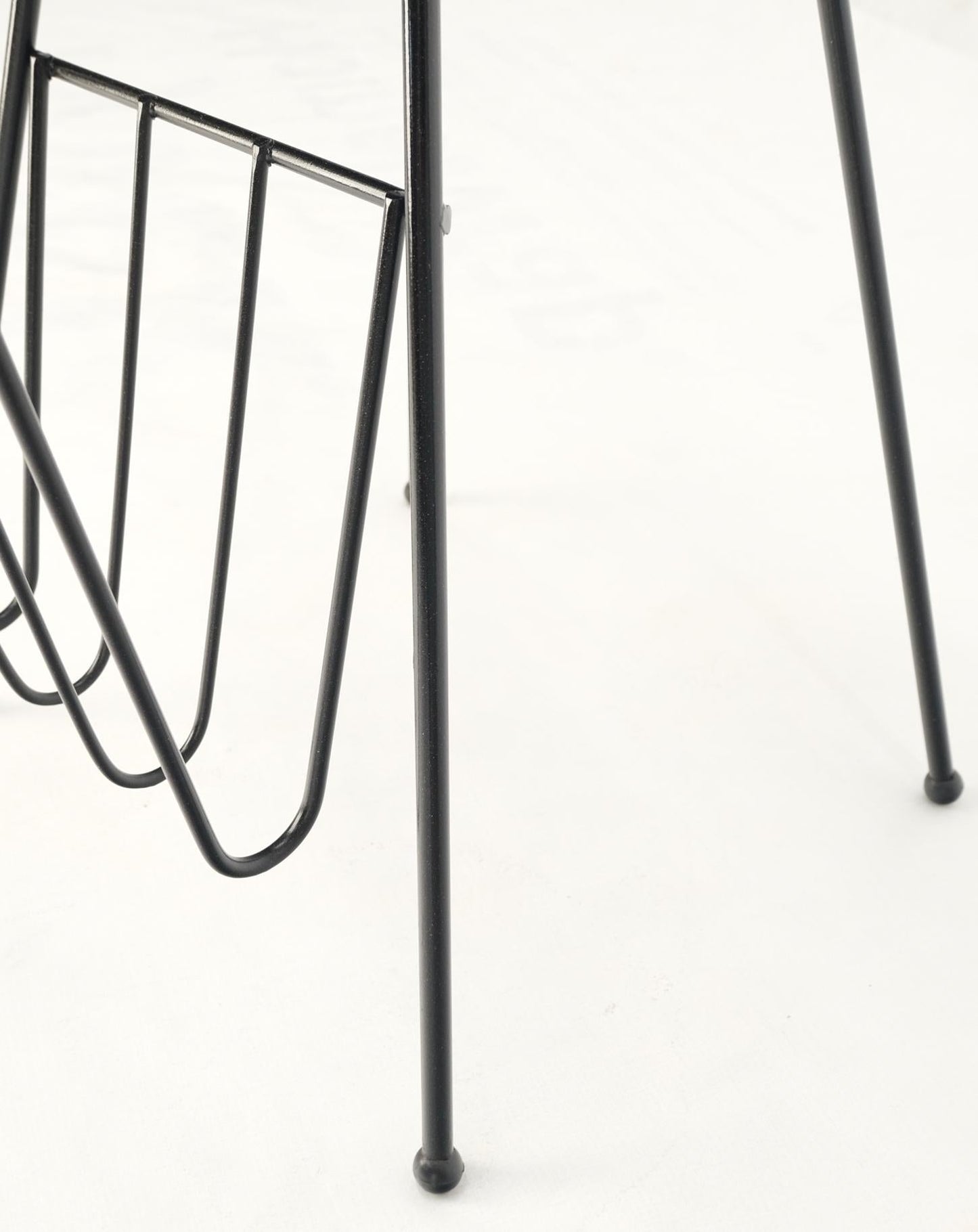 EstablishedLines Mid-Century Modern Ceramic Ashtray on Wire Legs Magazine Rack Stand